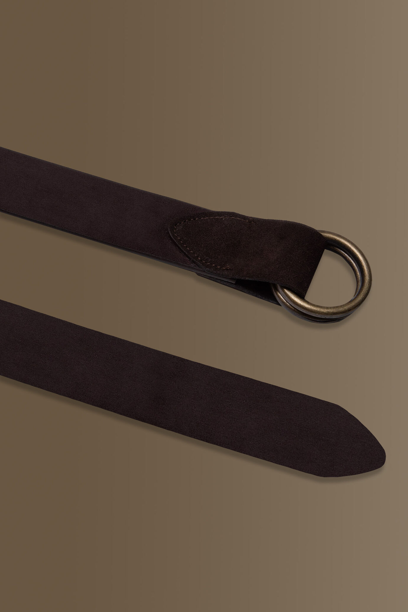 Adjustable belt combined leather suede image number 1