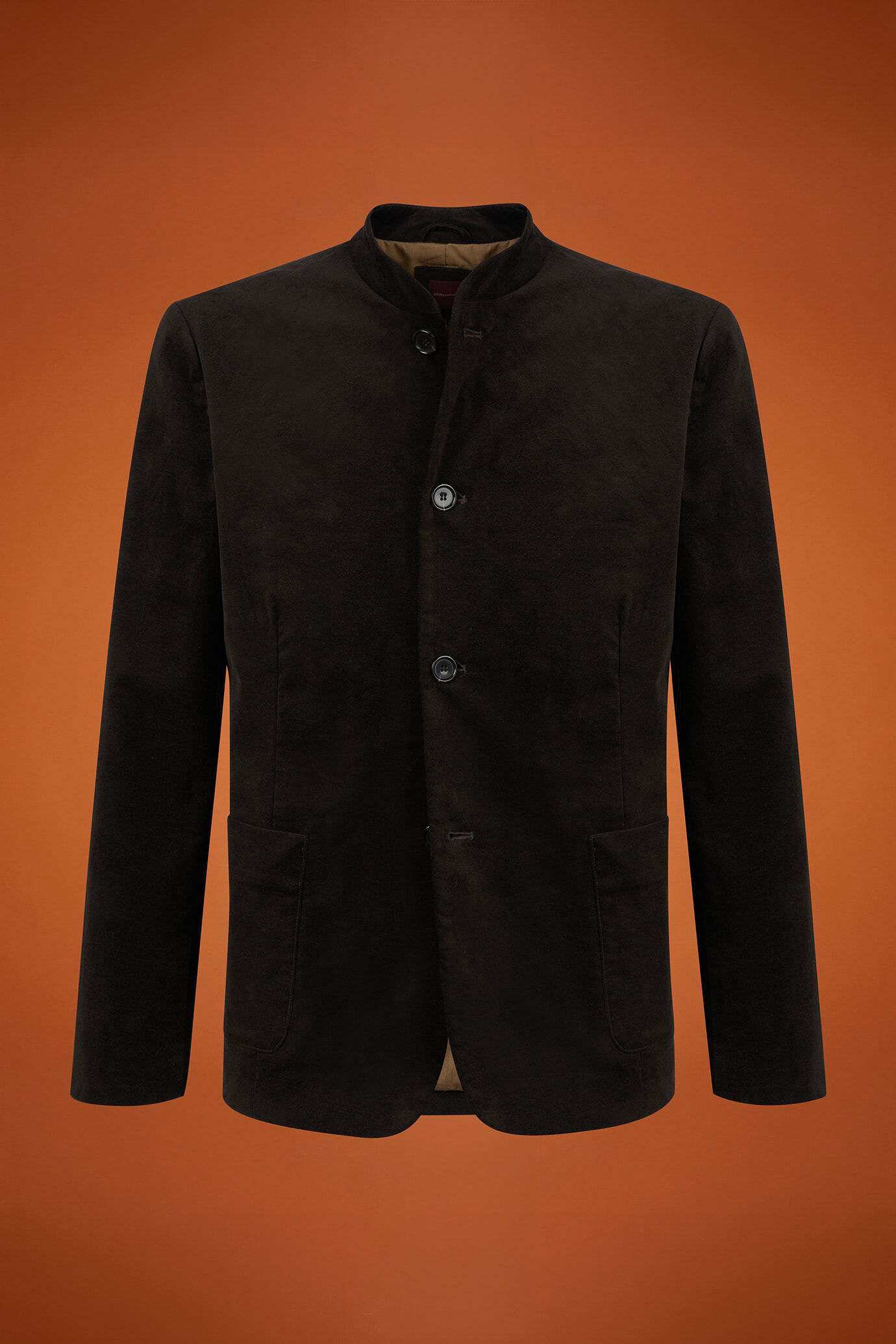 Giacca uomo con collo coreano in velluto di cotone regular fit image number 4