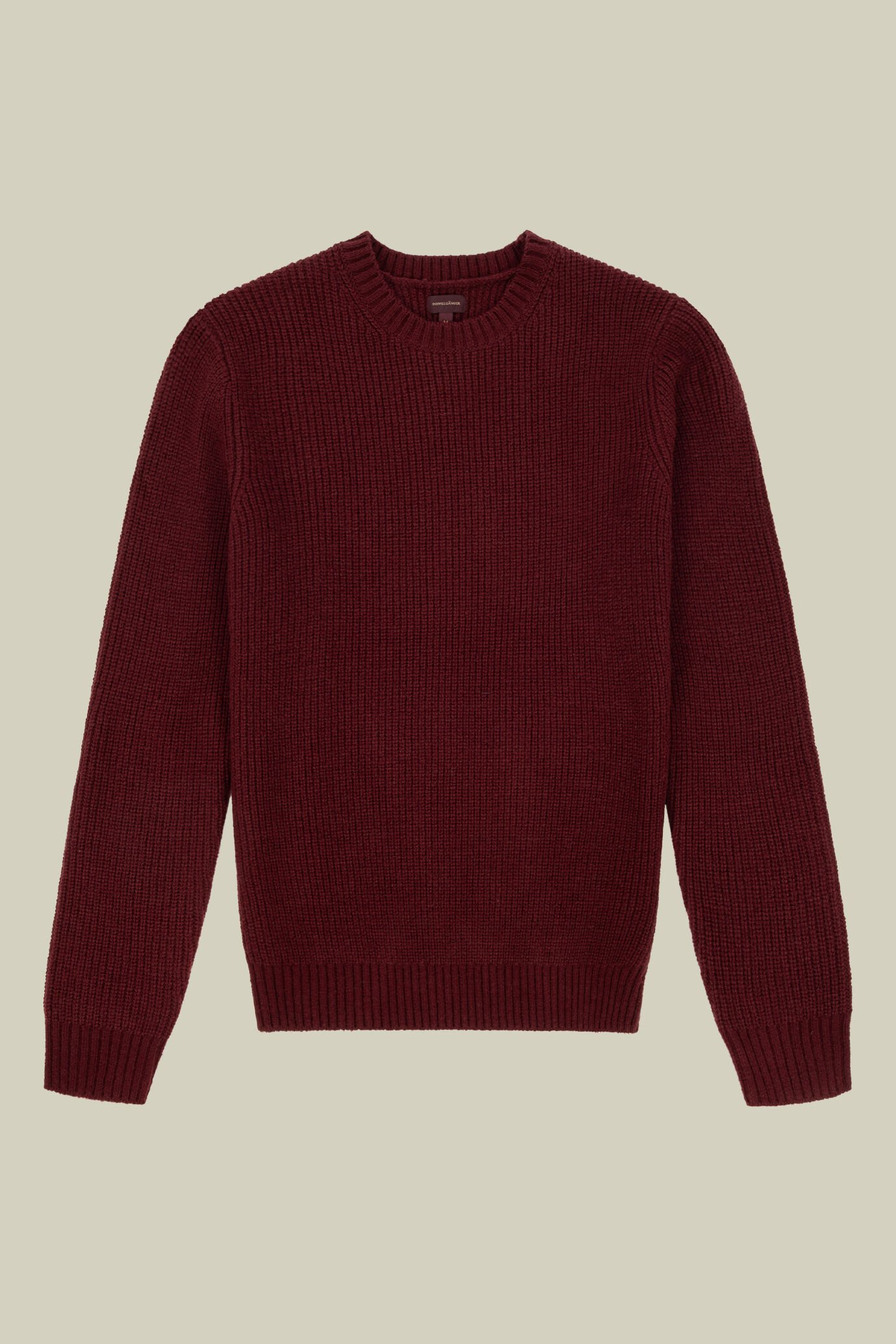 Men's round neck ribbed knit regular fit image number 2