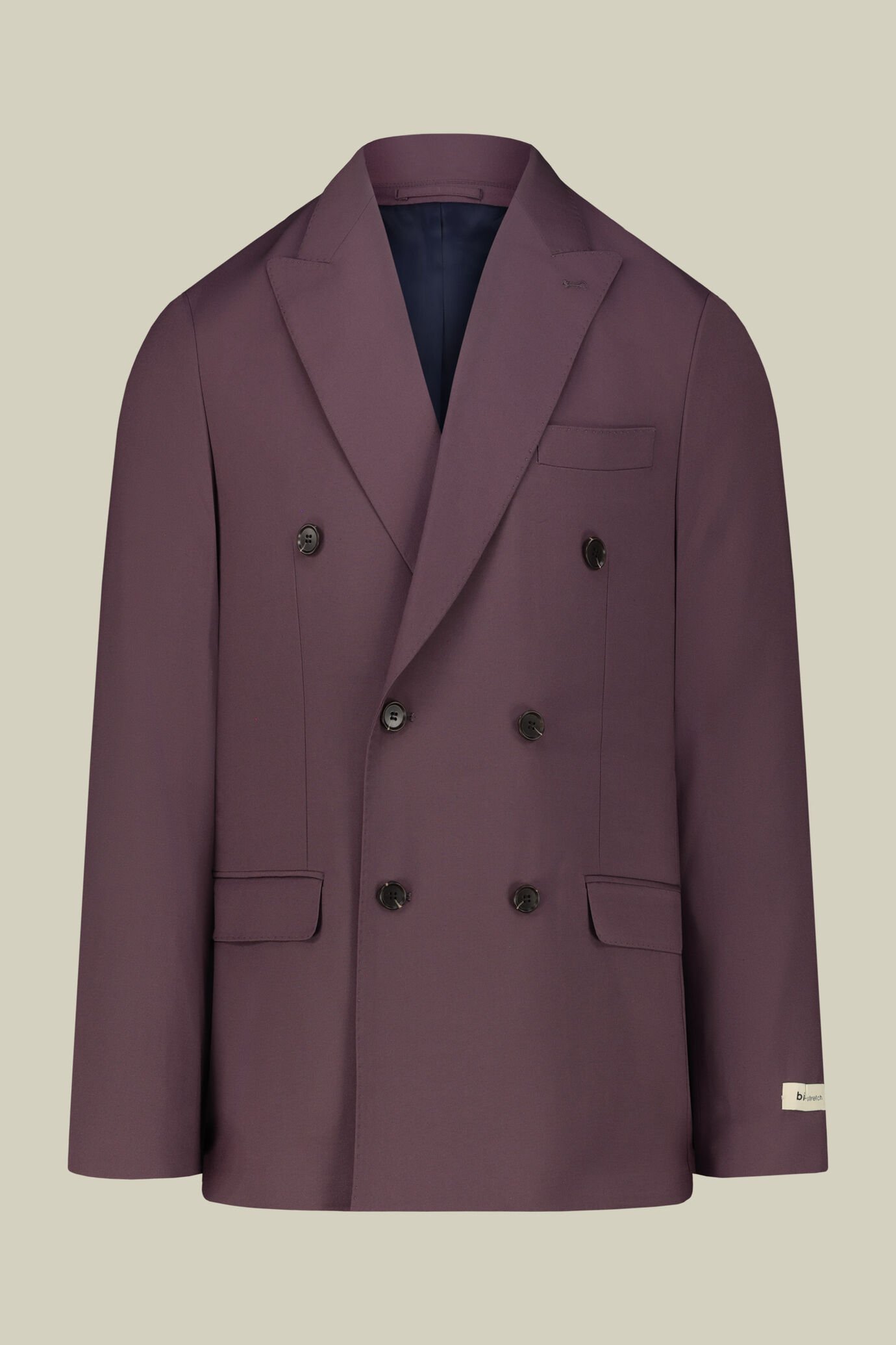 Abito uomo doppiopetto Bi-Stretch no stiro regular fit image number 4