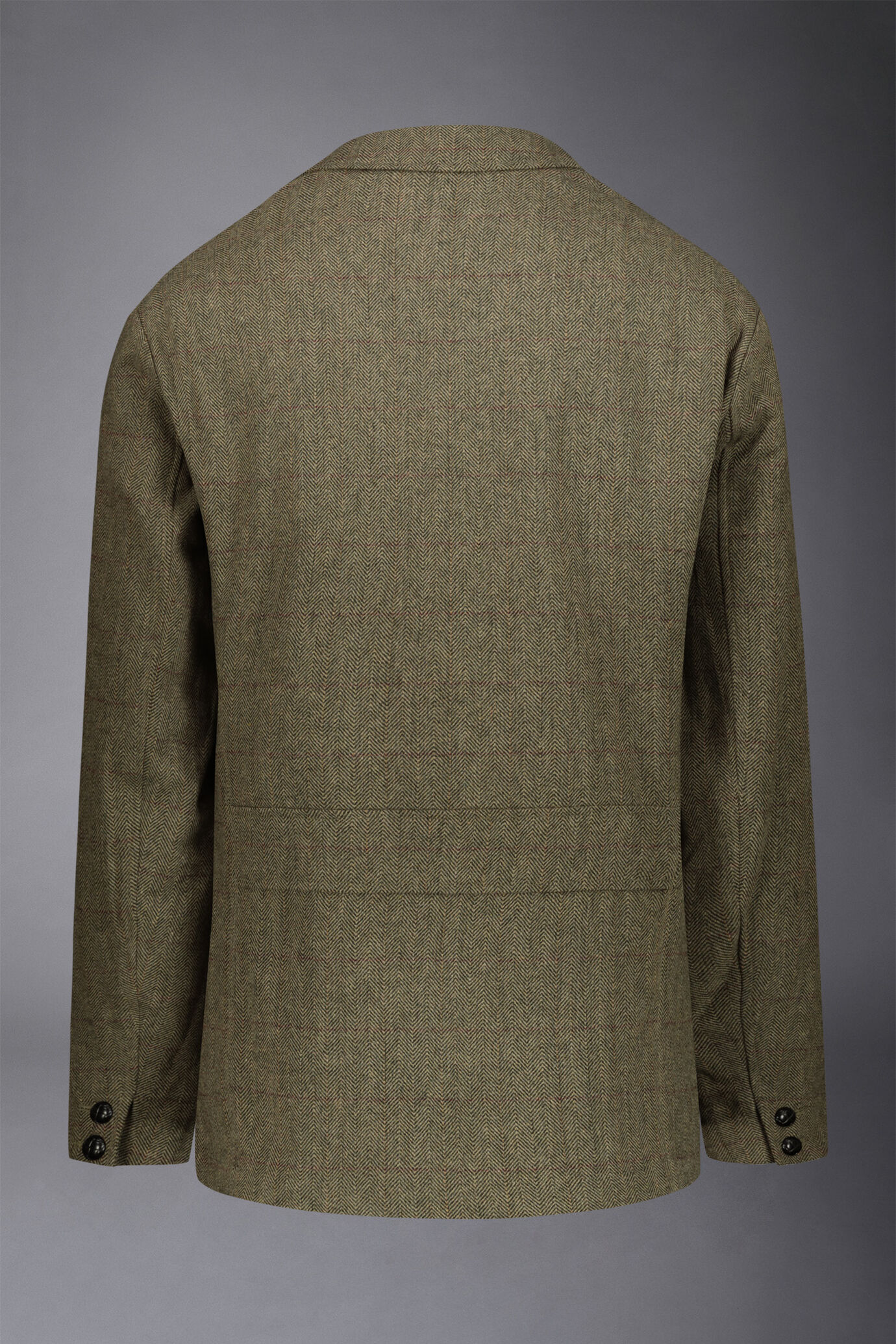 Genderless wool blend field jacket with herringbone pattern regular fit image number 9