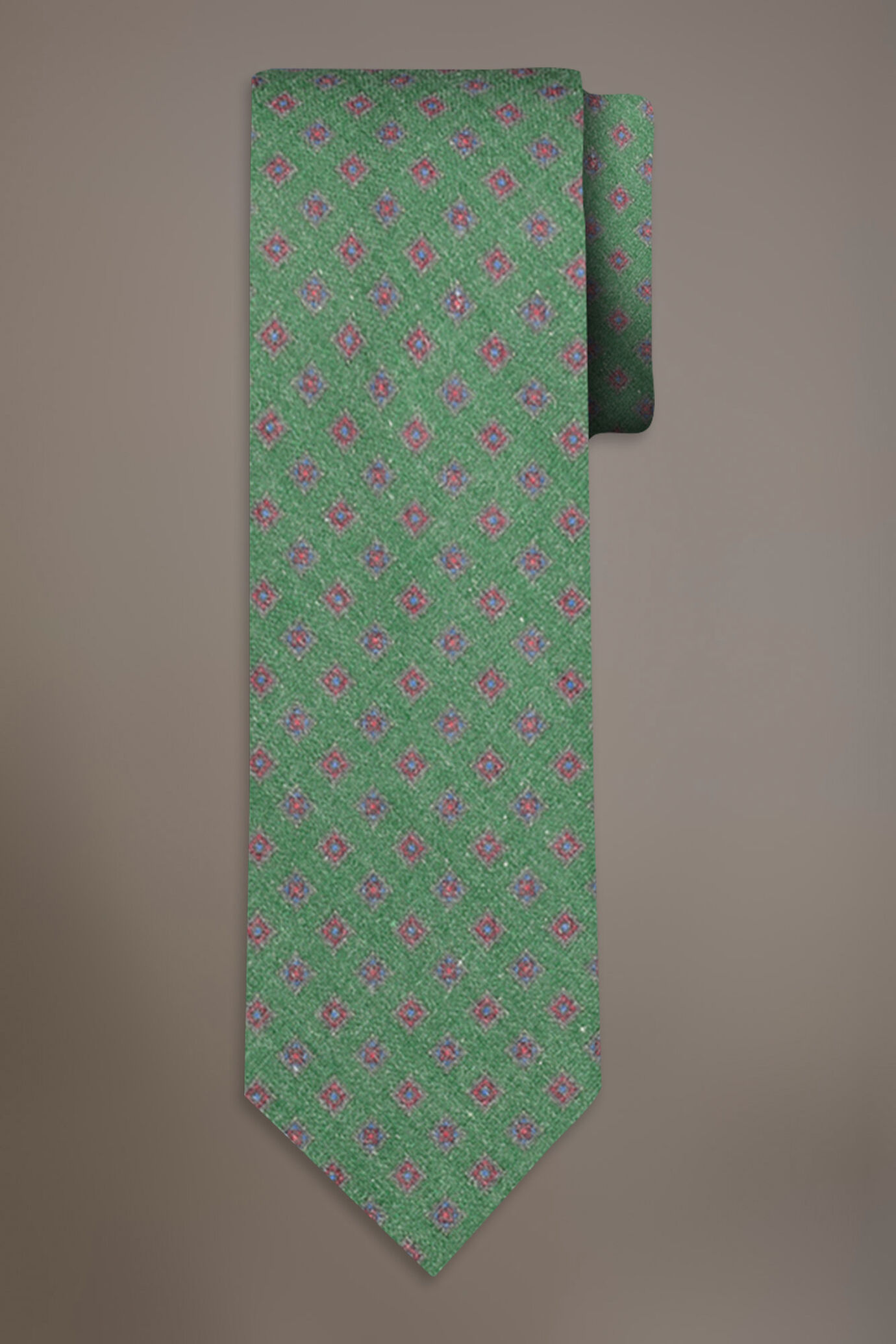 Linen blend tie fancy design image number 0