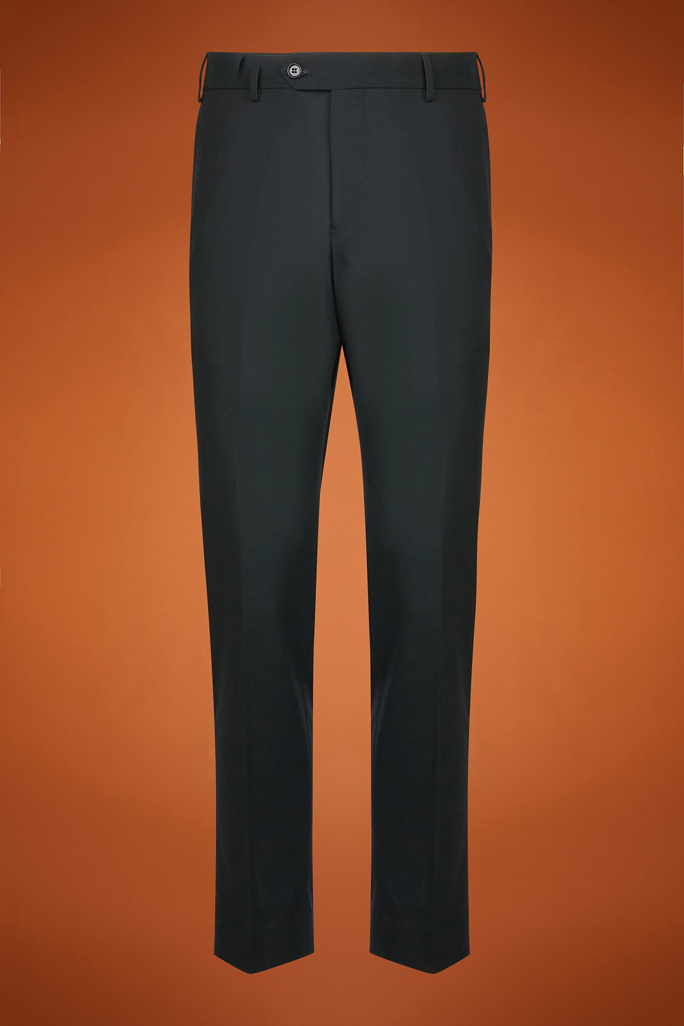 Einreihiger Herrenanzug in normaler Passform aus einfarbigem Stoff image number 6