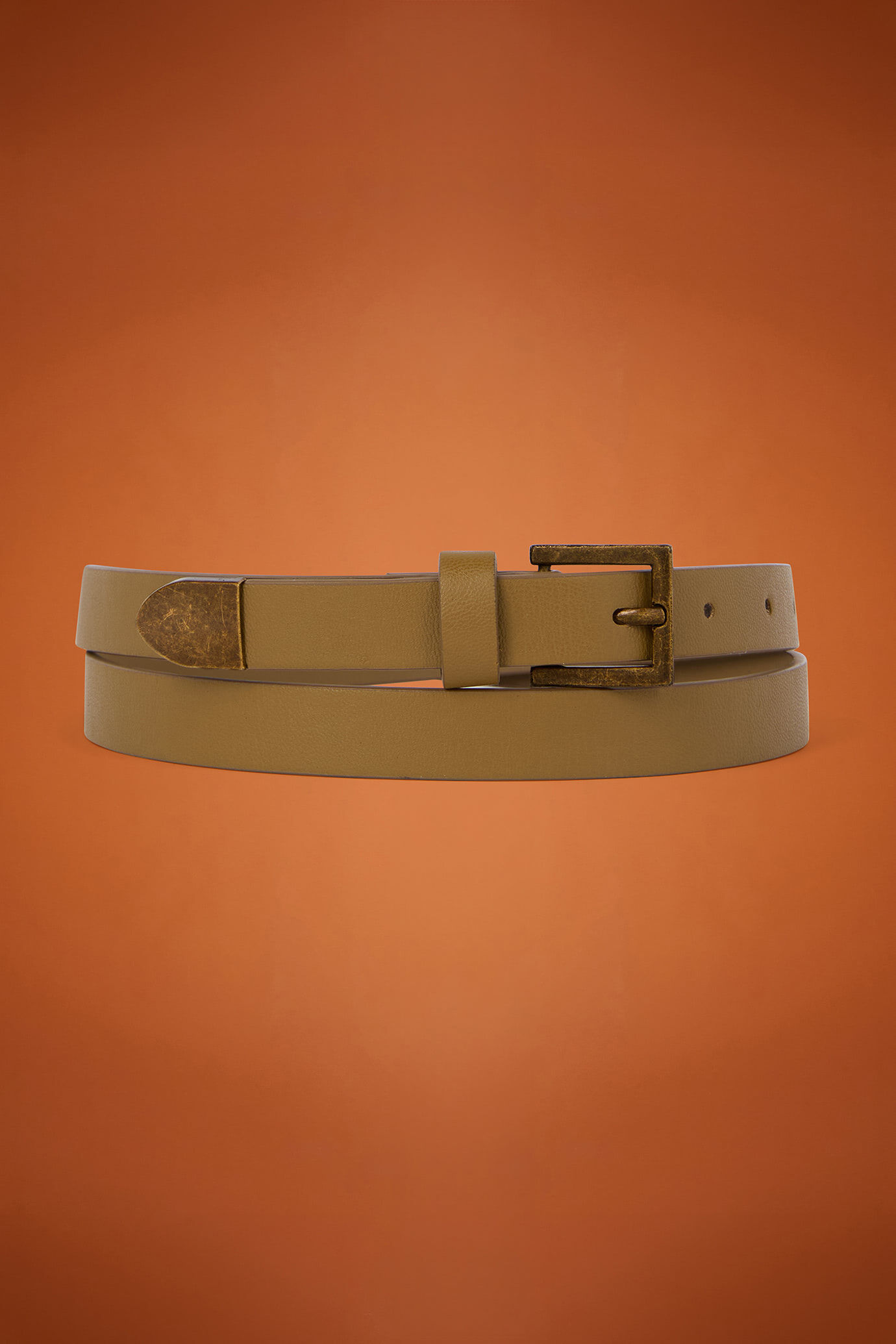 Damengürtel mit Lederbesatz image number 0