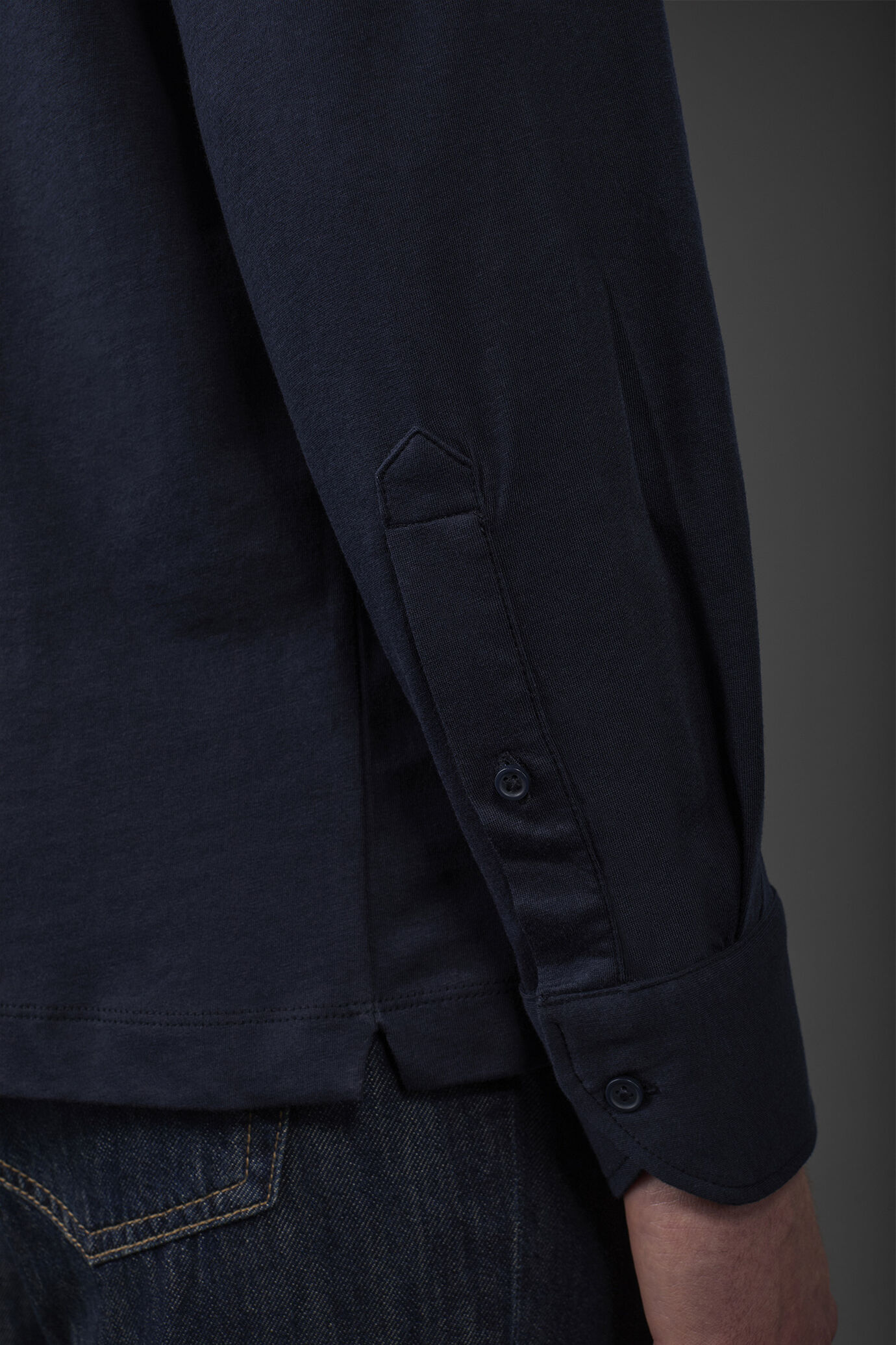 Langarm-Poloshirt für Herren aus 100% Bio-Baumwolle image number 3