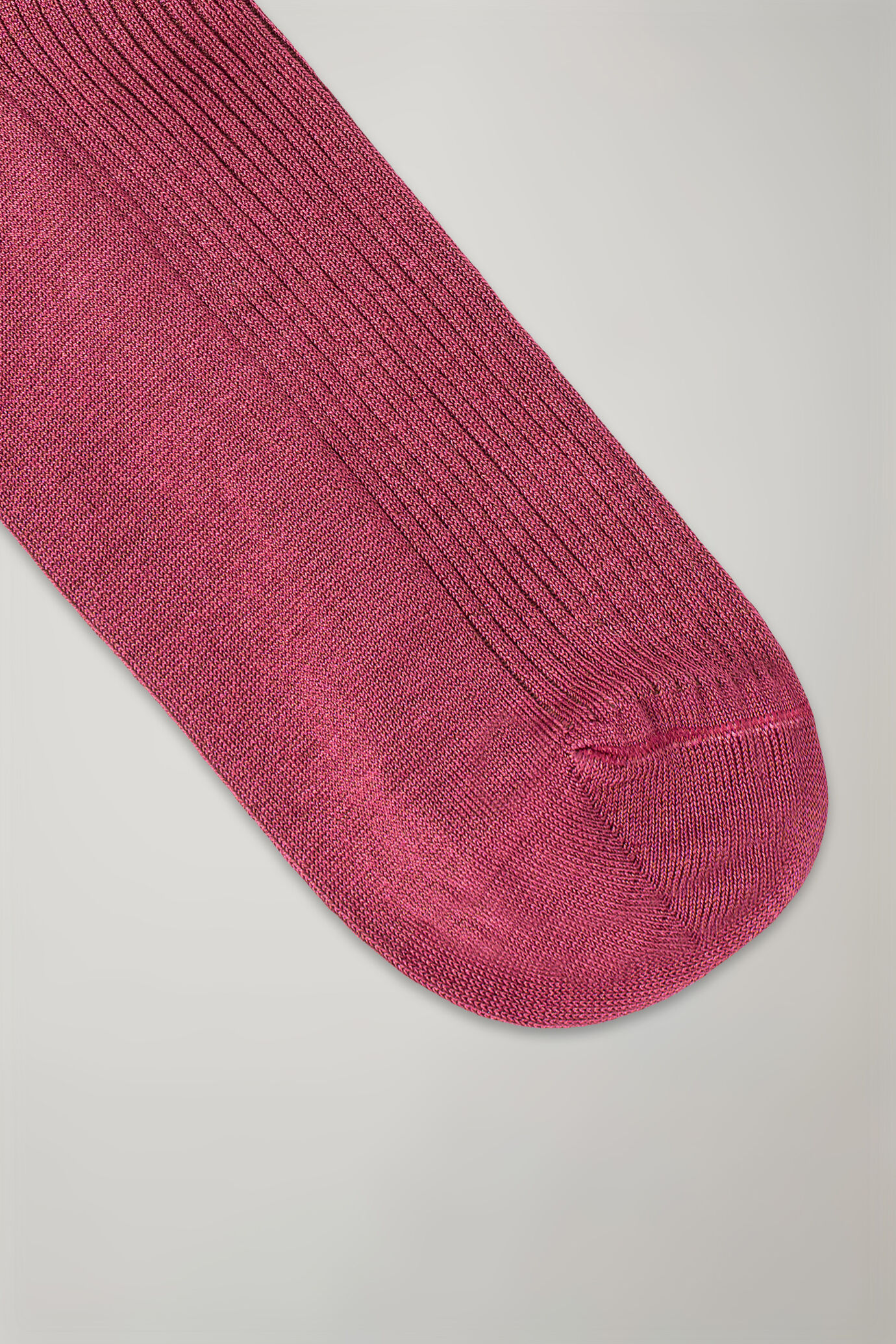 Calza donna tinta unita a coste made in italy image number 1