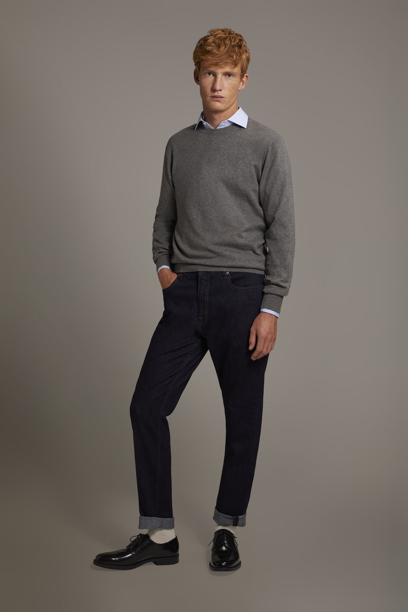 Jeans uomo 5 tasche regular fit tessuto denim image number 1