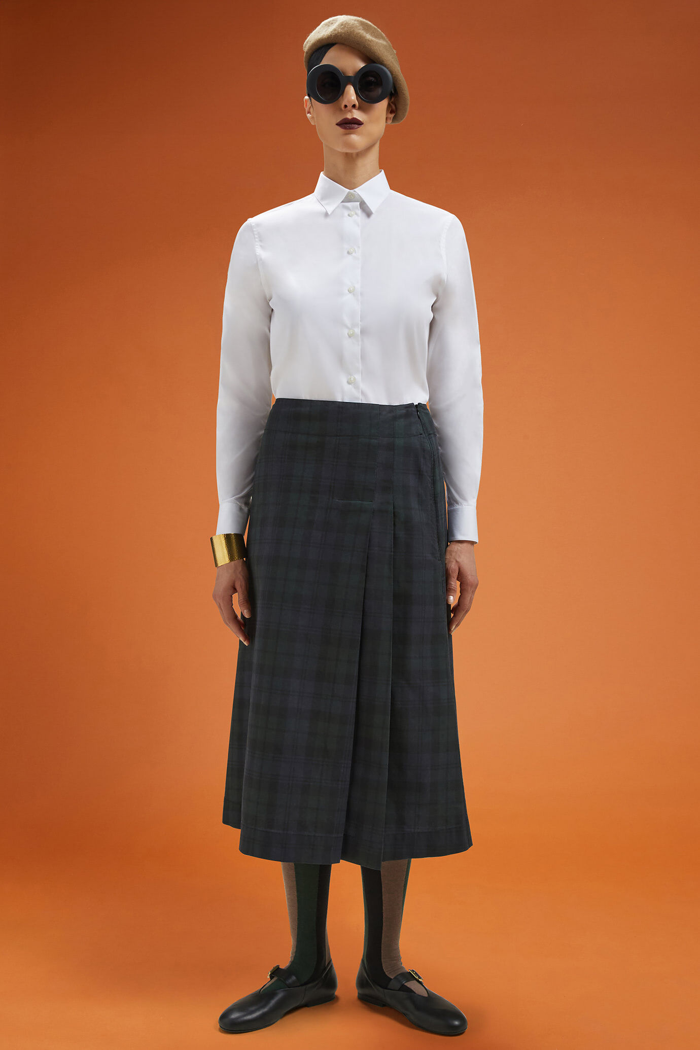 Camicia classica donna tinta unita regular fit image number 2