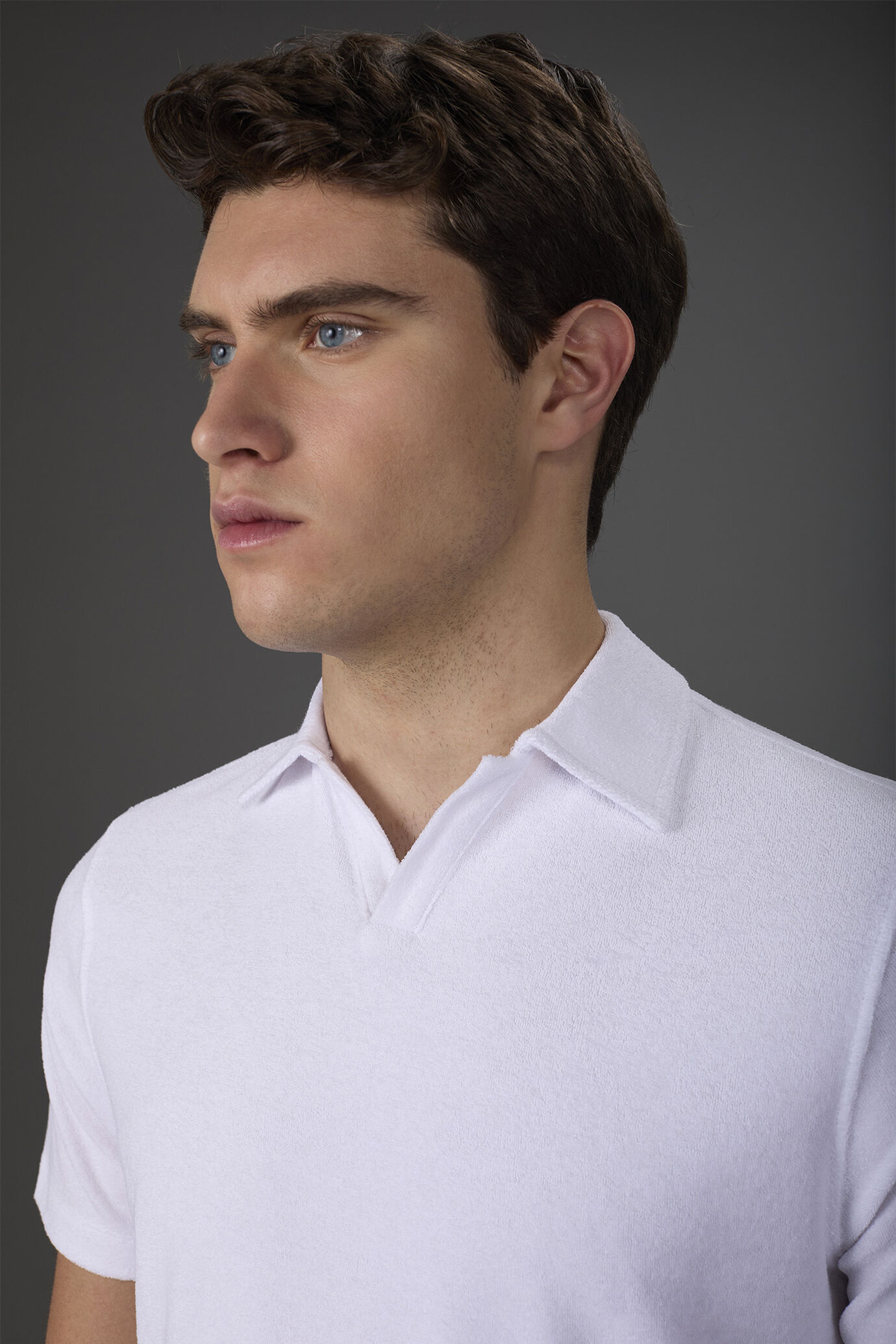 Kurzarm-Poloshirt für Herren mit Derby-Kragen aus Frottee image number 2