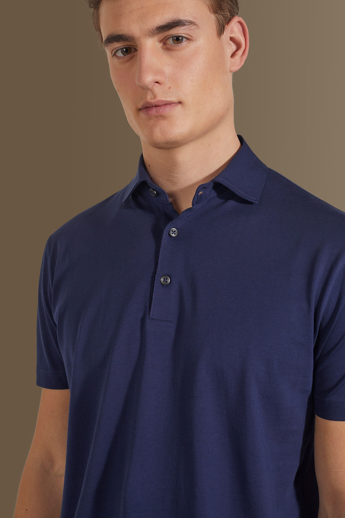 Polo manica corta uomo 100% cotone supima image number 1