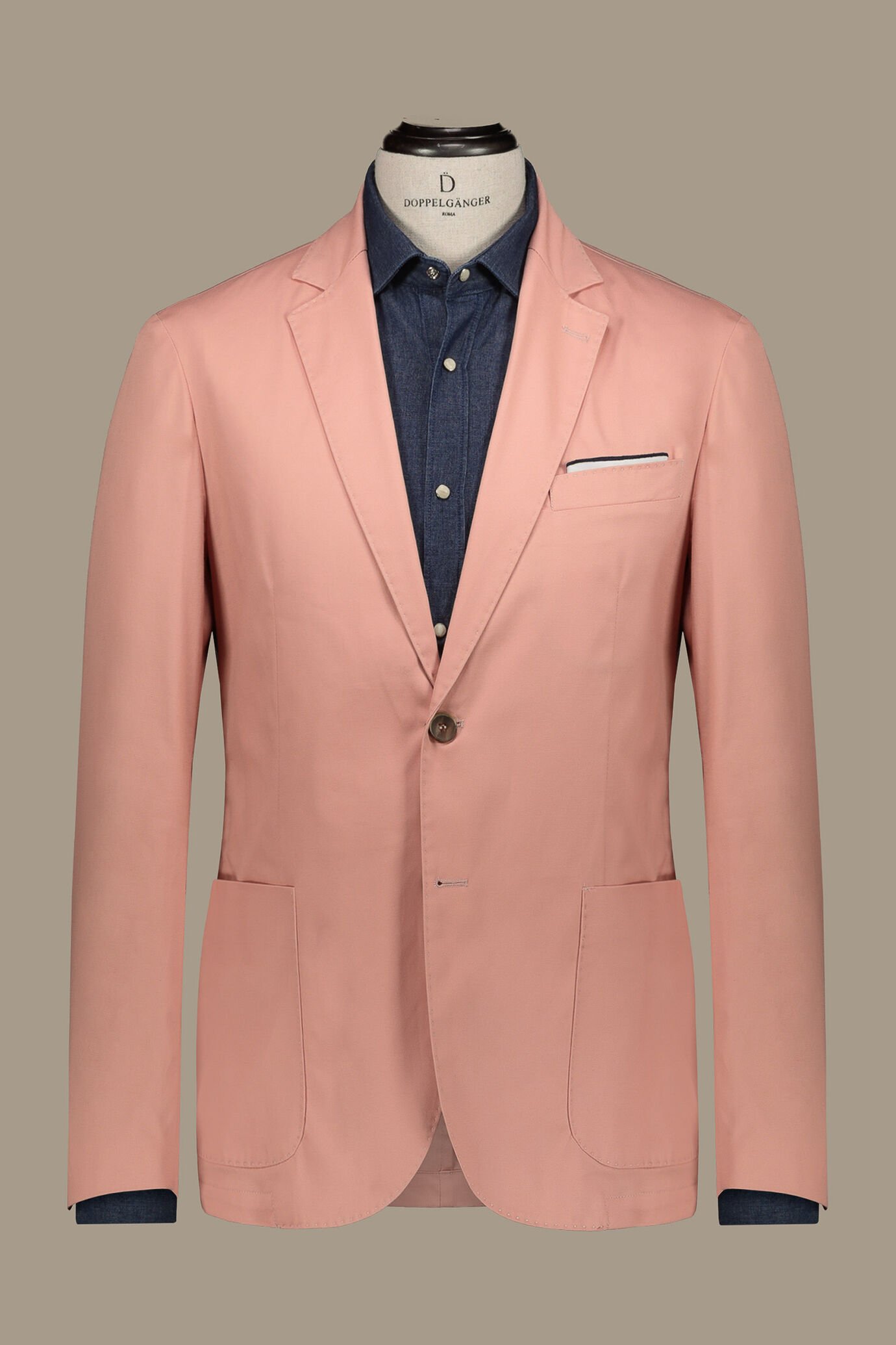 Giacca monopetto in cotone made in italy image number 0