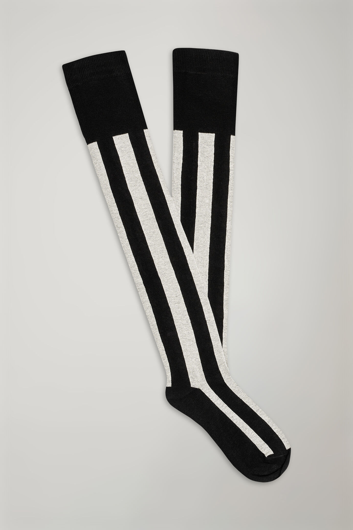 Gestreifte Socken aus einer Baumwollmischung made in Italy image number 0