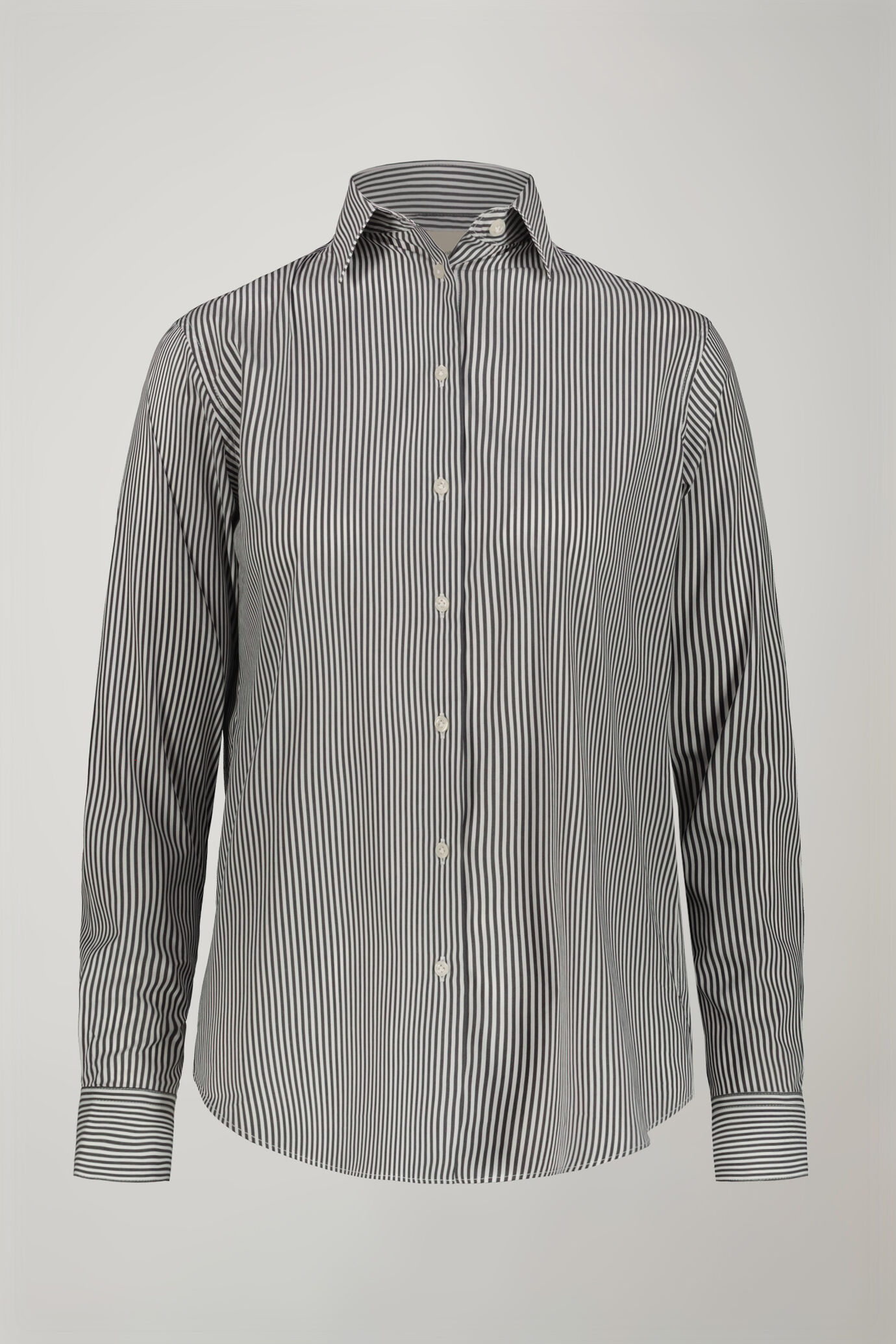 Camicia donna classica in cotone stretch disegno rigato image number 5