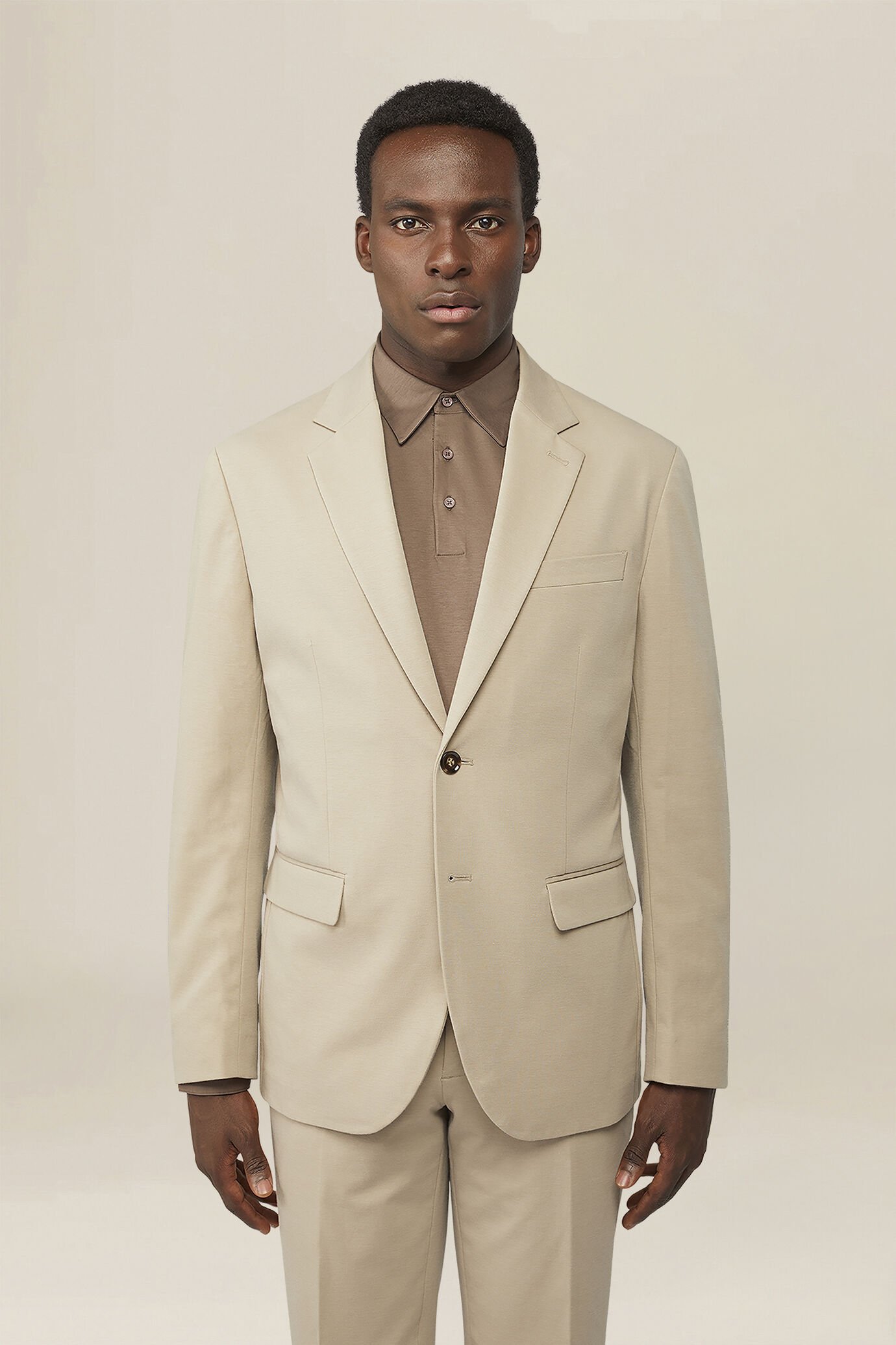 Veste homme simple boutonnage sans doublure en jersey image number 0