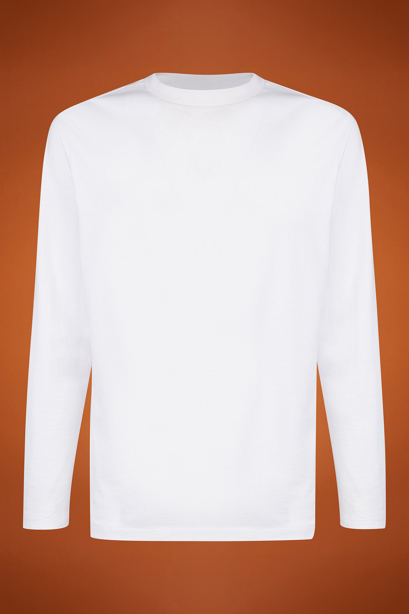 Herren-T-Shirt mit Rundhalsausschnitt und langen Ärmeln aus 100 % Baumwolle in normaler Passform image number 4