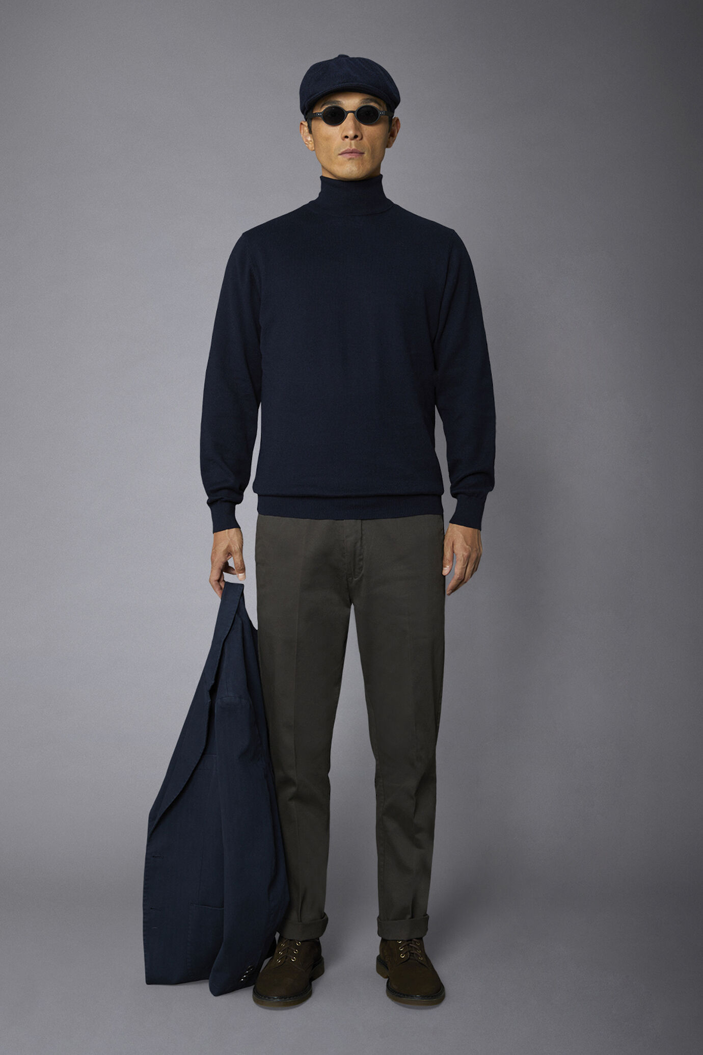 Rollkragenpullover aus Wolle und Baumwolle image number 0