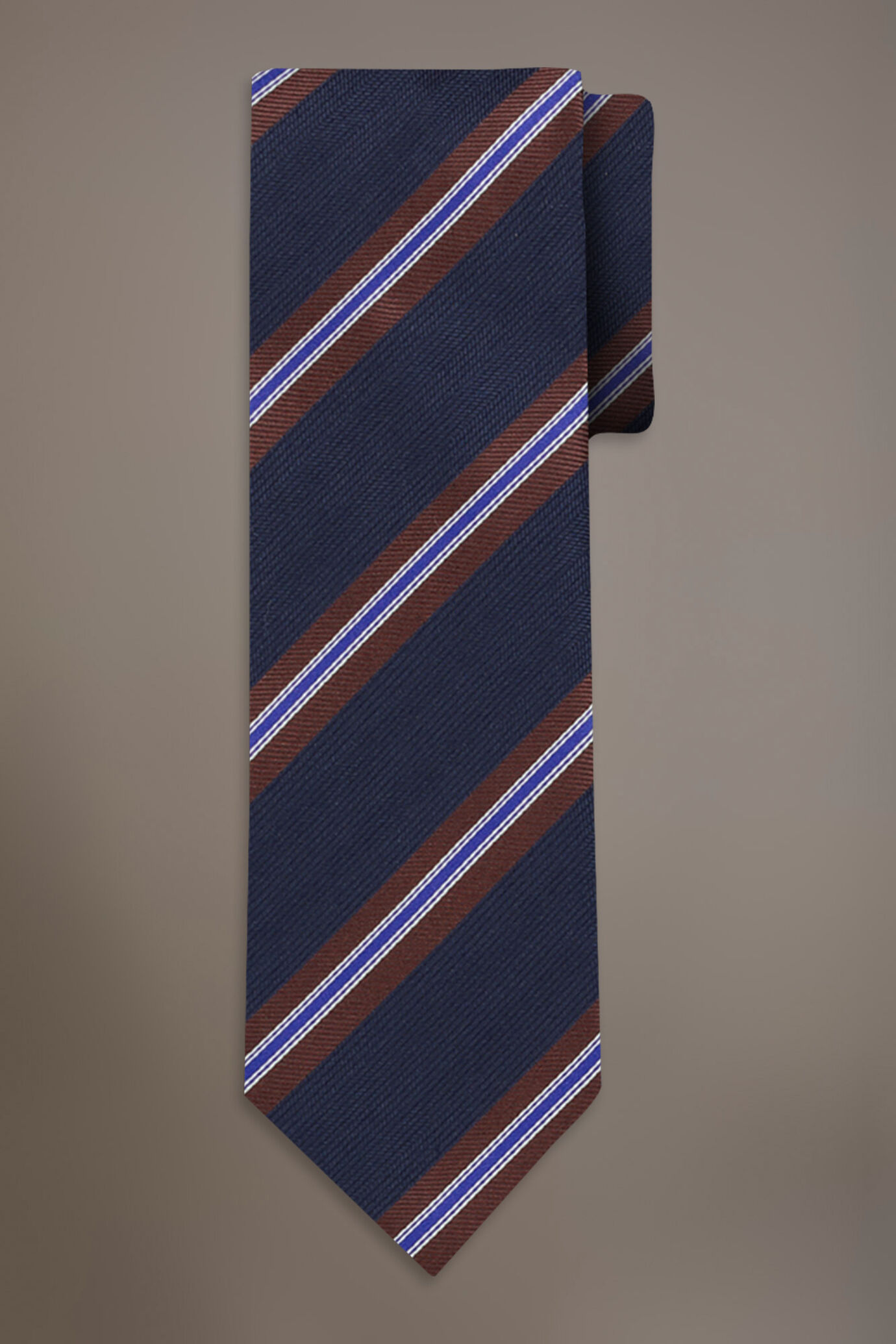 Bamboo blend tie regimental design image number 0