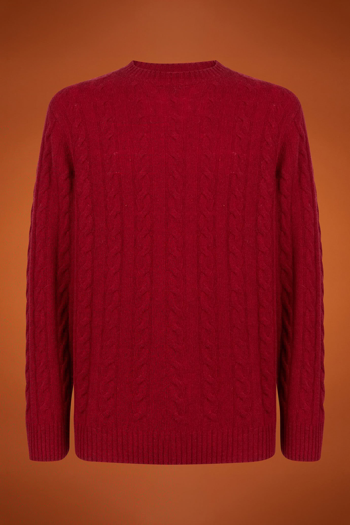 Men's lambswool crew neck jumper in a regular fit image number 4