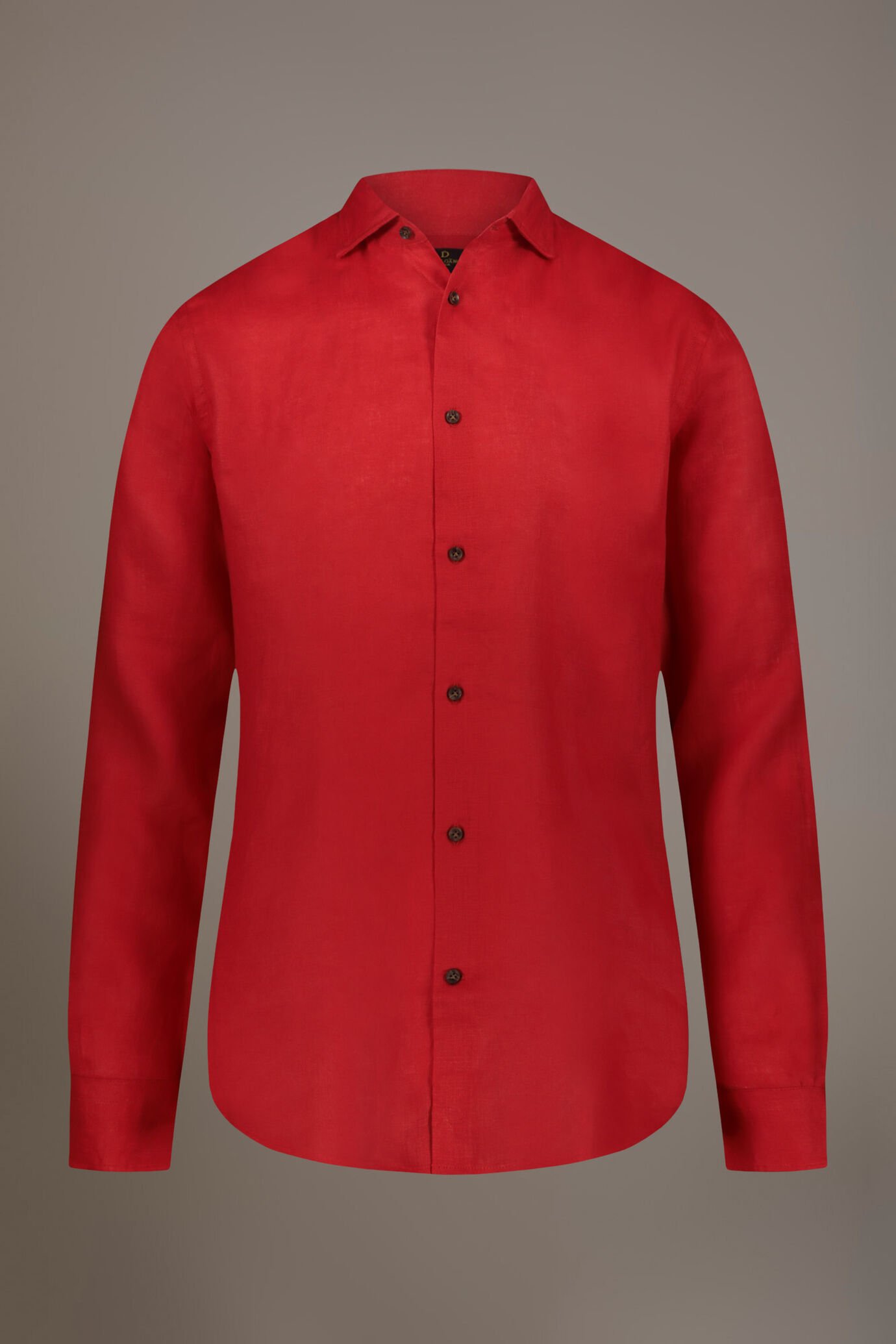 Camicia casual collo francese comfort fit 100% lino image number 3