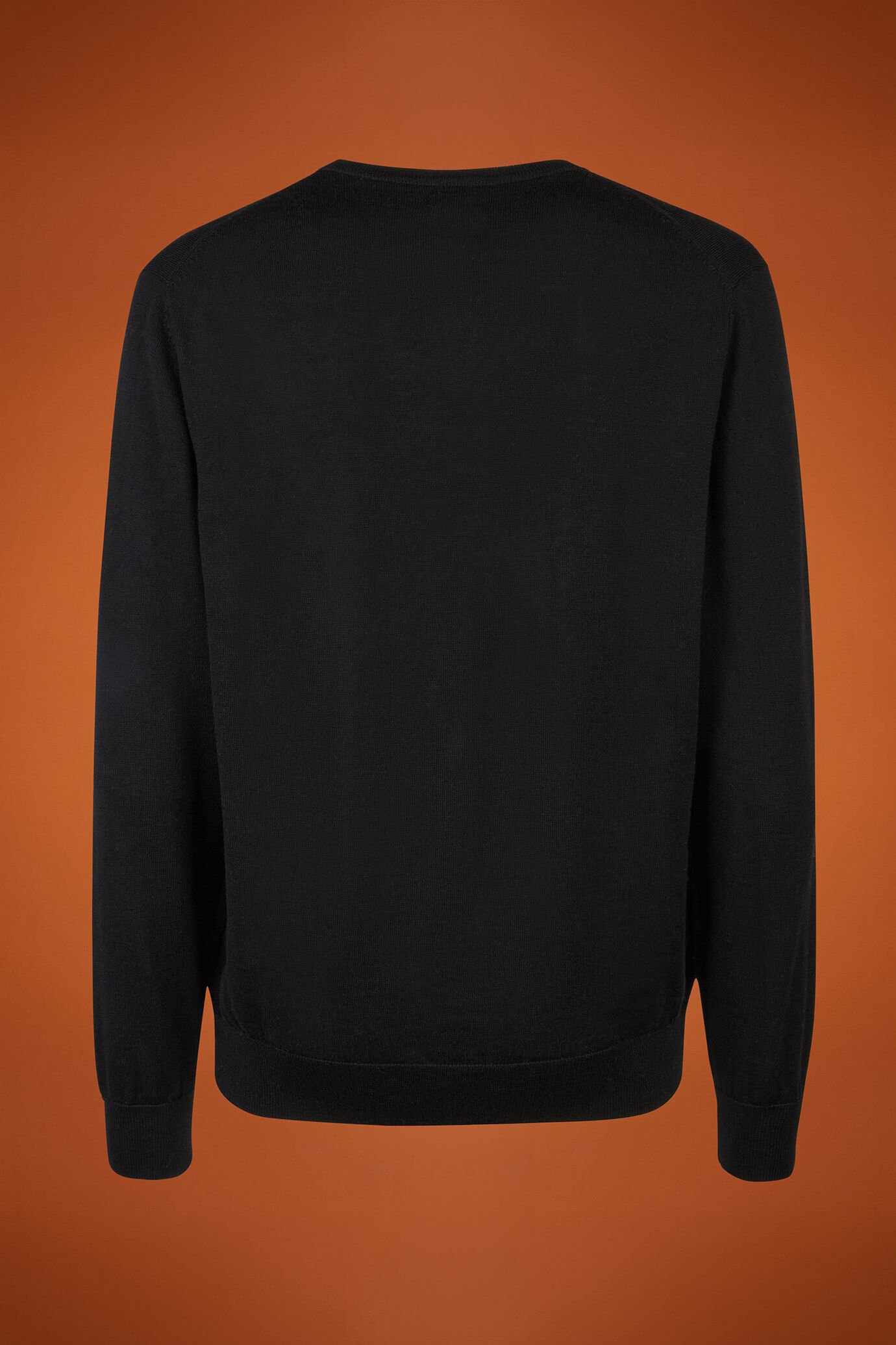 Men's regular fit crew neck jumper in 100% extra fine merino wool image number 5