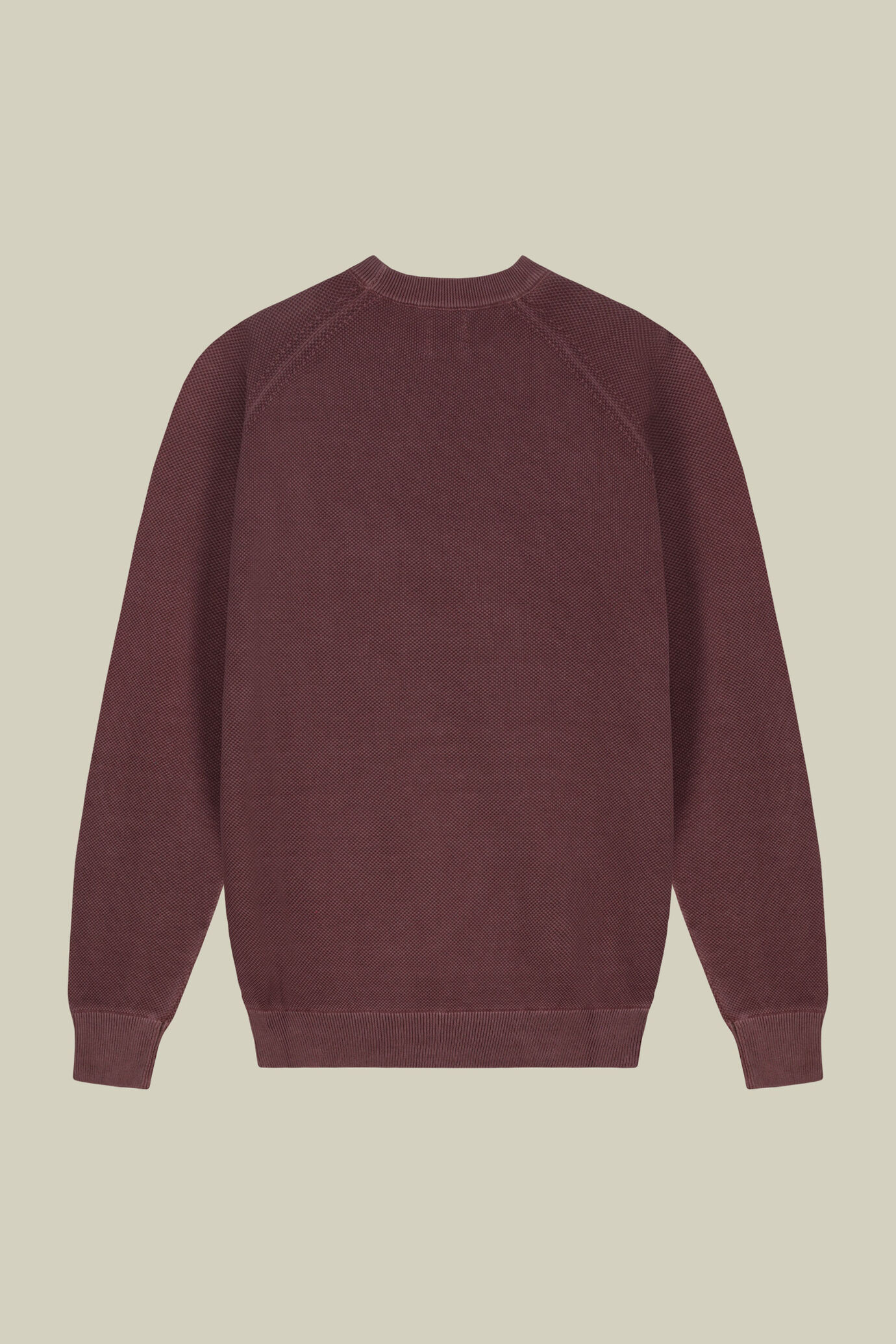 Herrenpullover mit Rundhalsausschnitt aus 100 % Baumwolle mit Reliefmuster image number 5