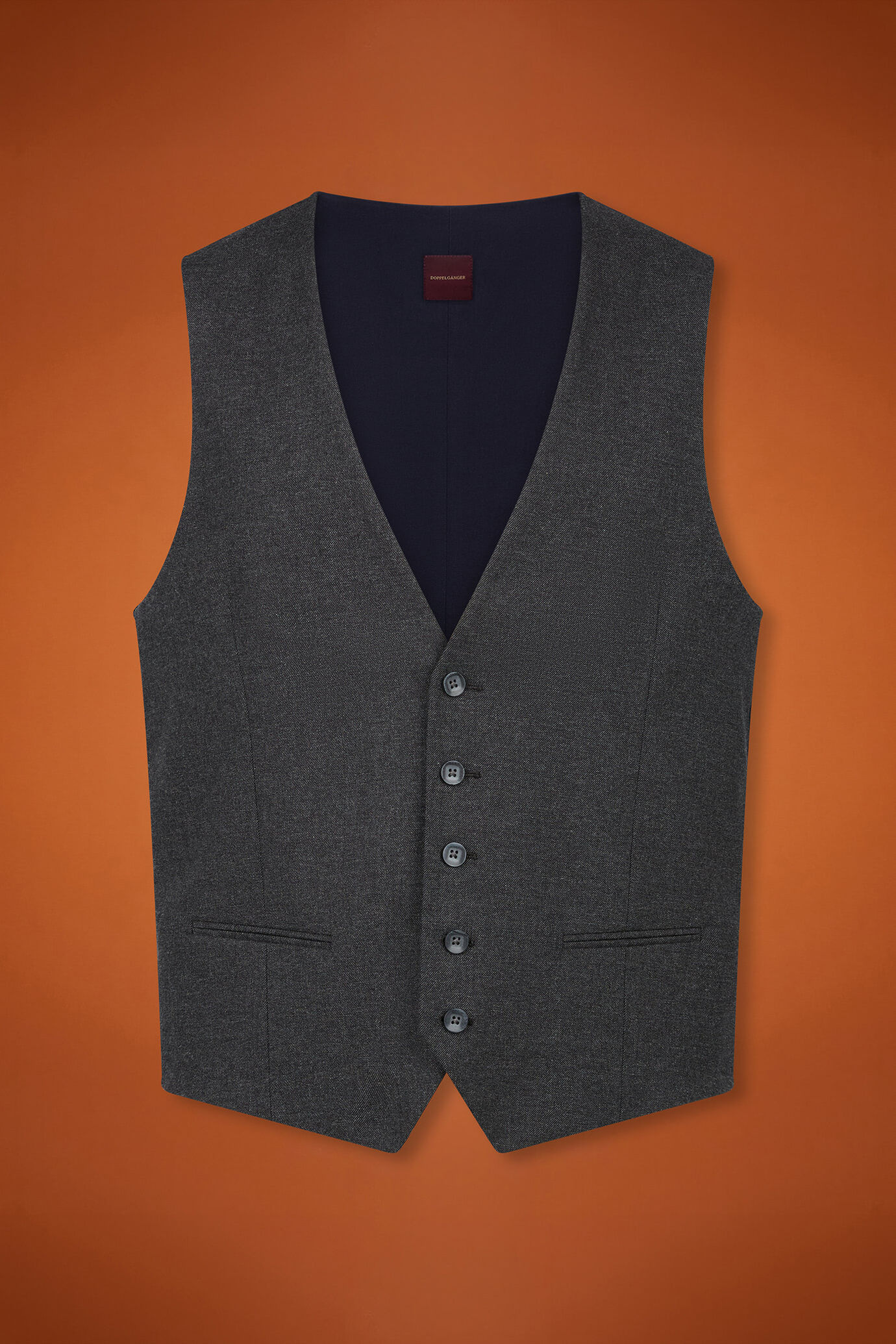 Gilet uomo classico in grisaglia regular fit image number 4