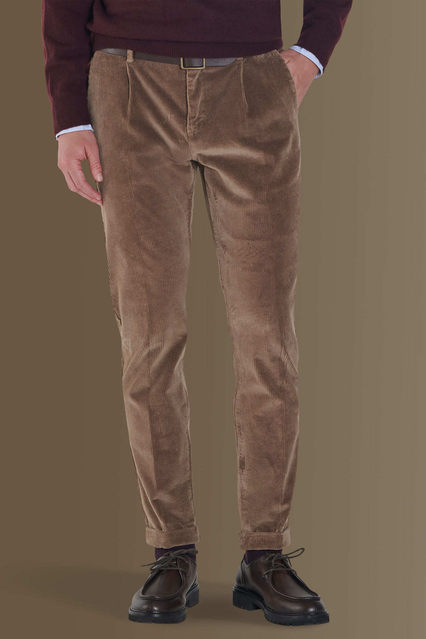 Pantalone uomo chino velluto a coste image number 1
