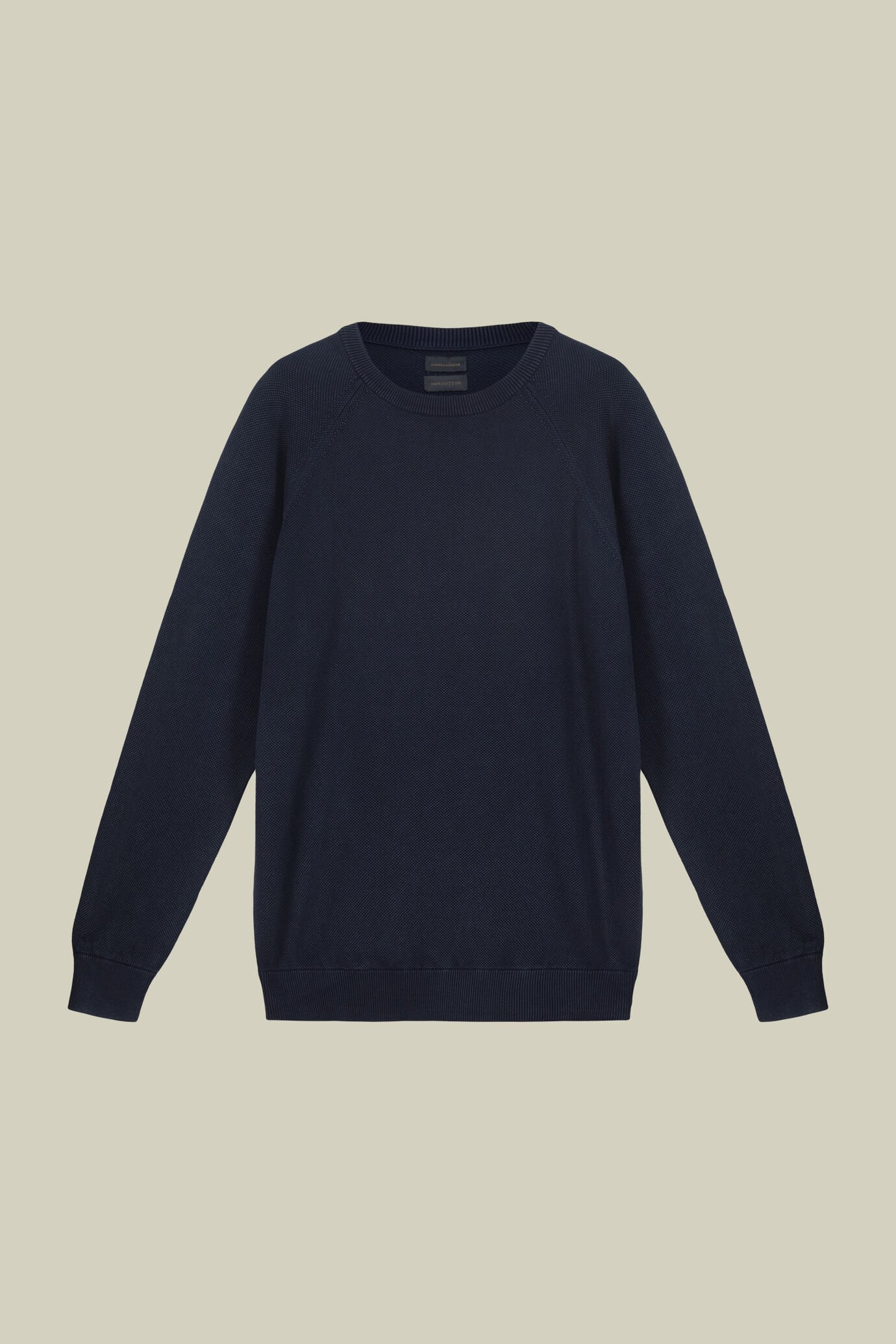 Herren-Pullover mit Rundhalsausschnitt aus reiner Baumwolle mit Raglanärmeln image number 4