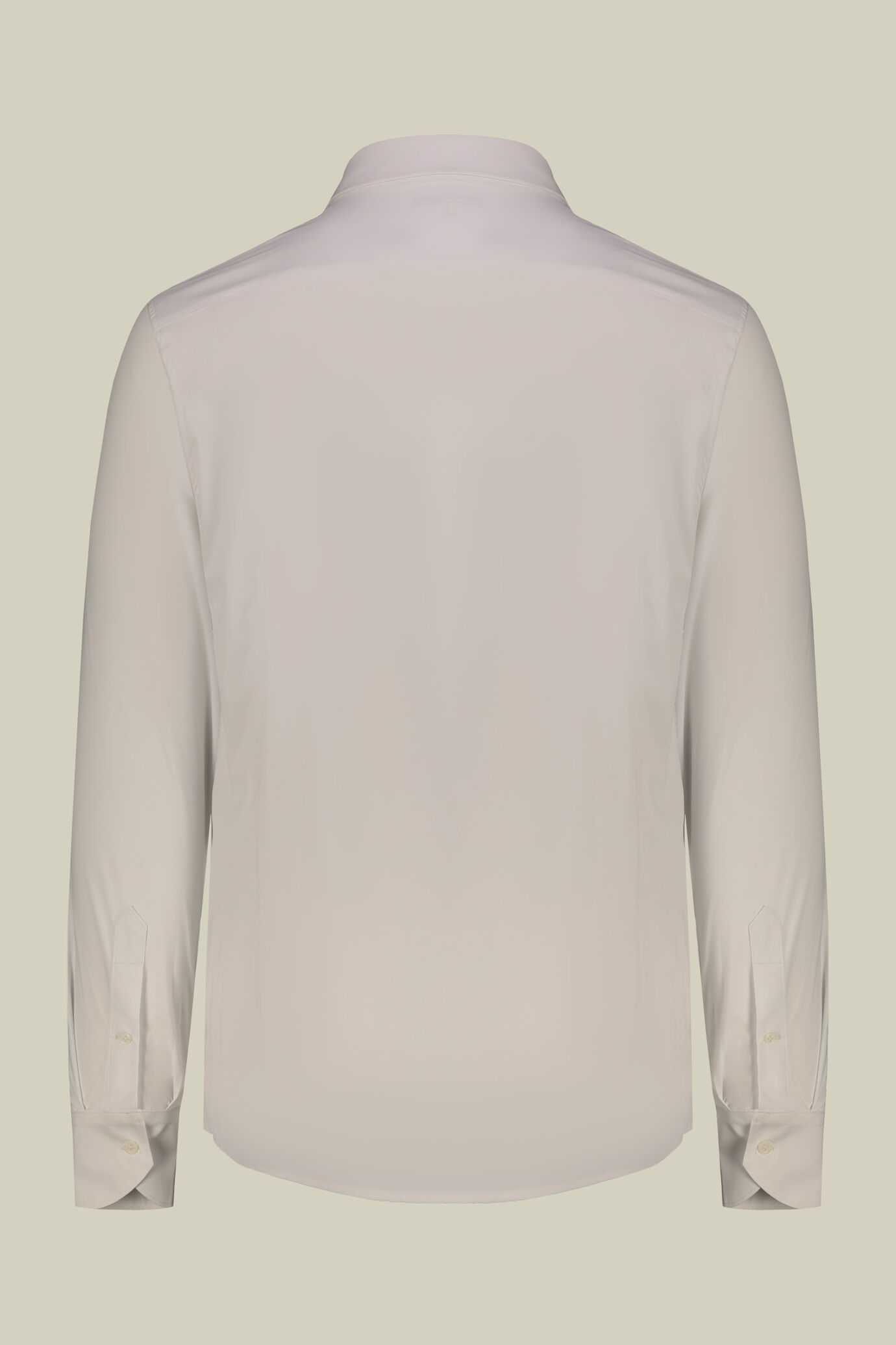 Camicia uomo classica elasticizzata tinta unita image number 5