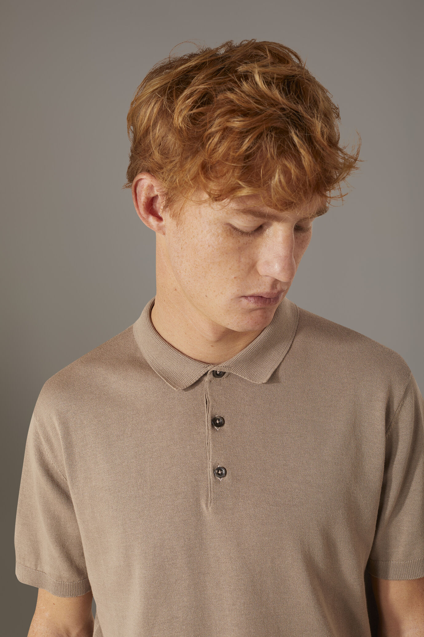 Polo manica corta in maglia 100% cotone image number 1