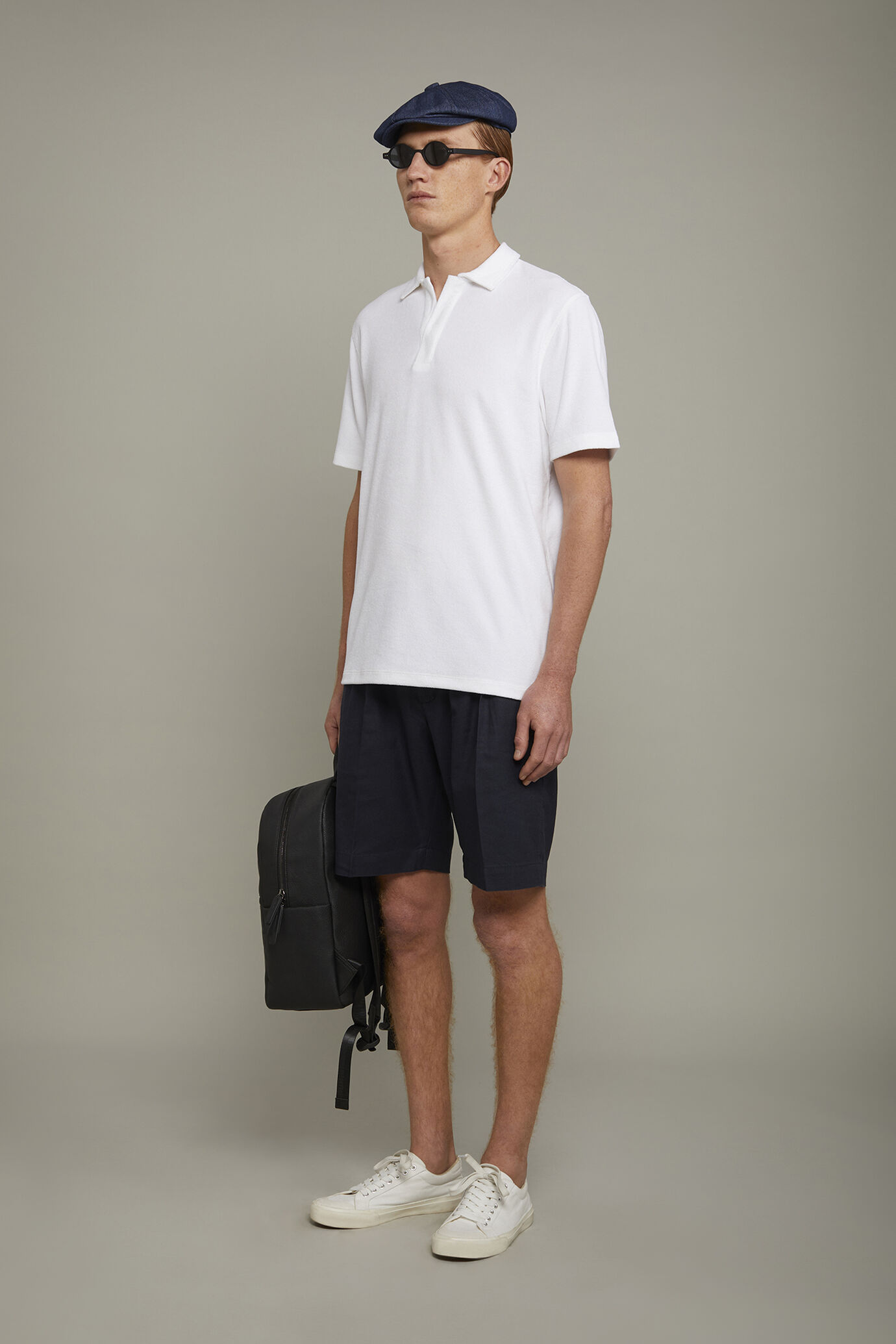 Kurzärmeliges Herren-Poloshirt mit Derby-Kragen aus Frottee in normaler Passform image number 1
