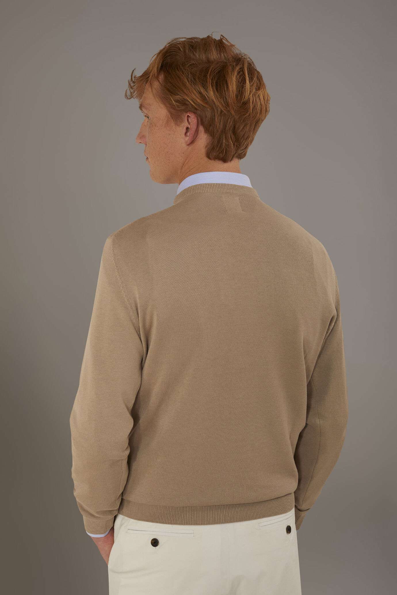 Maglia giro collo uomo 100% cotone image number 3