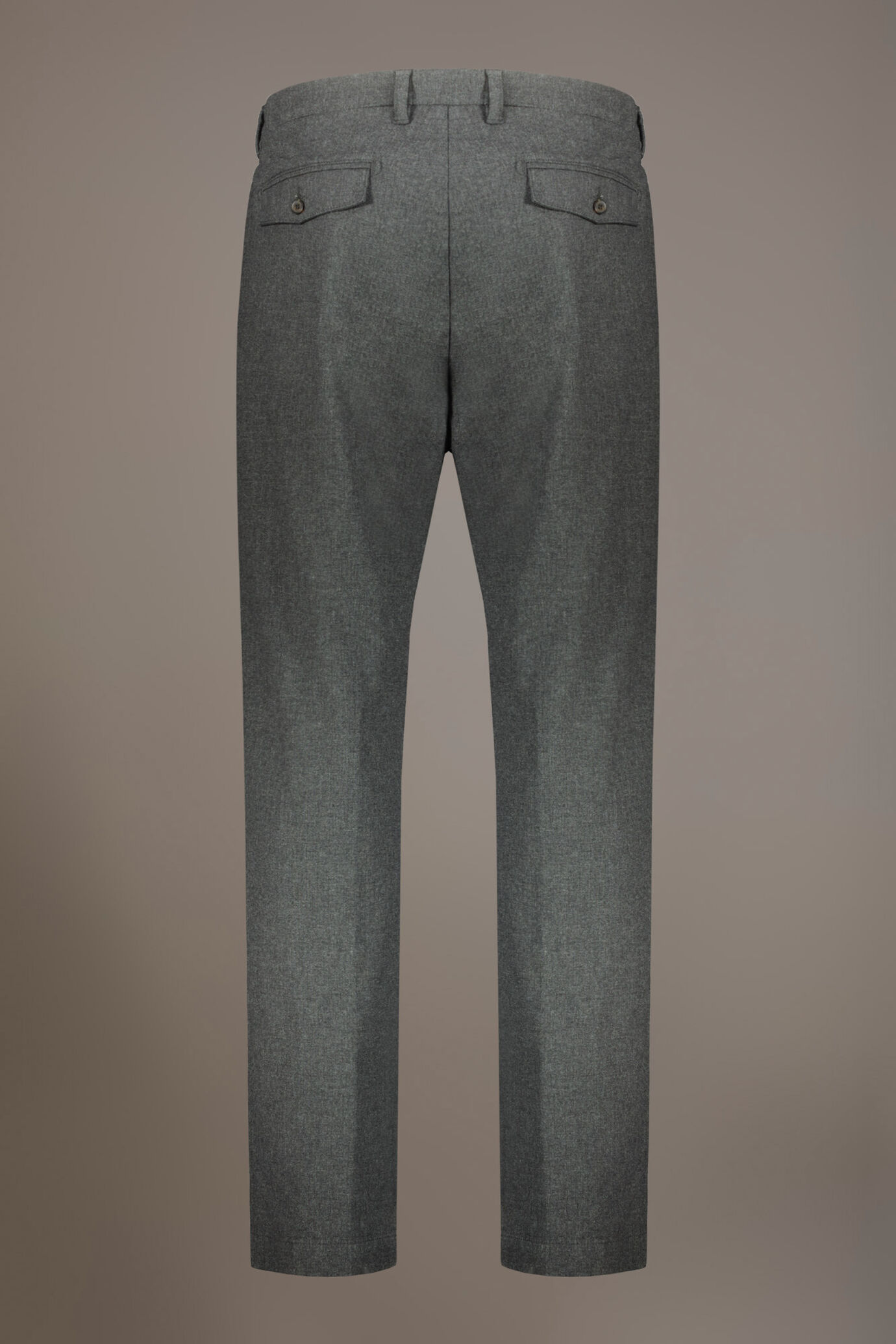 Regular fit chino trousers in herringbone yarn-dyed melange fabric image number 6