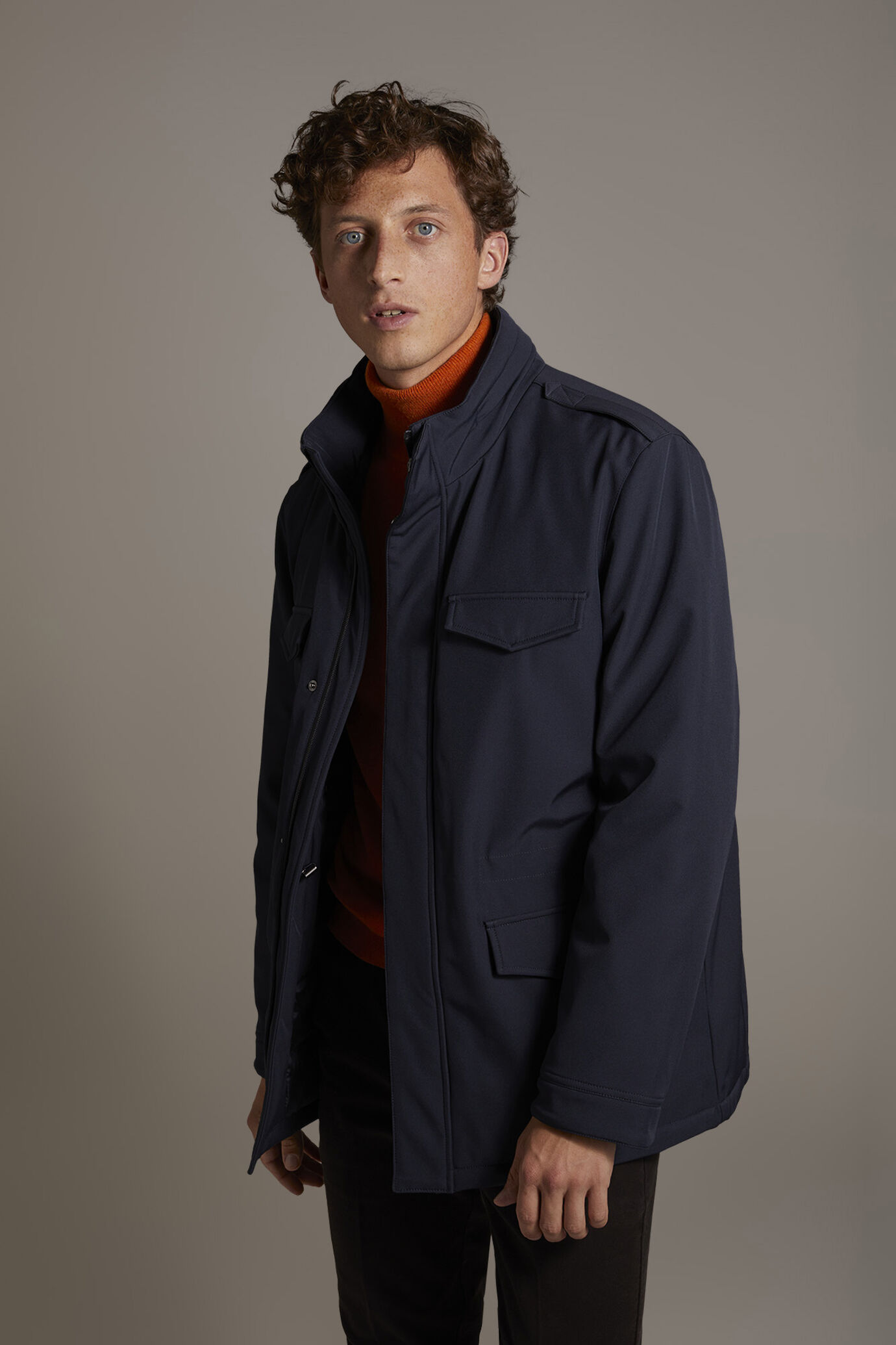 Field jacket in tessuto tecnico image number 1