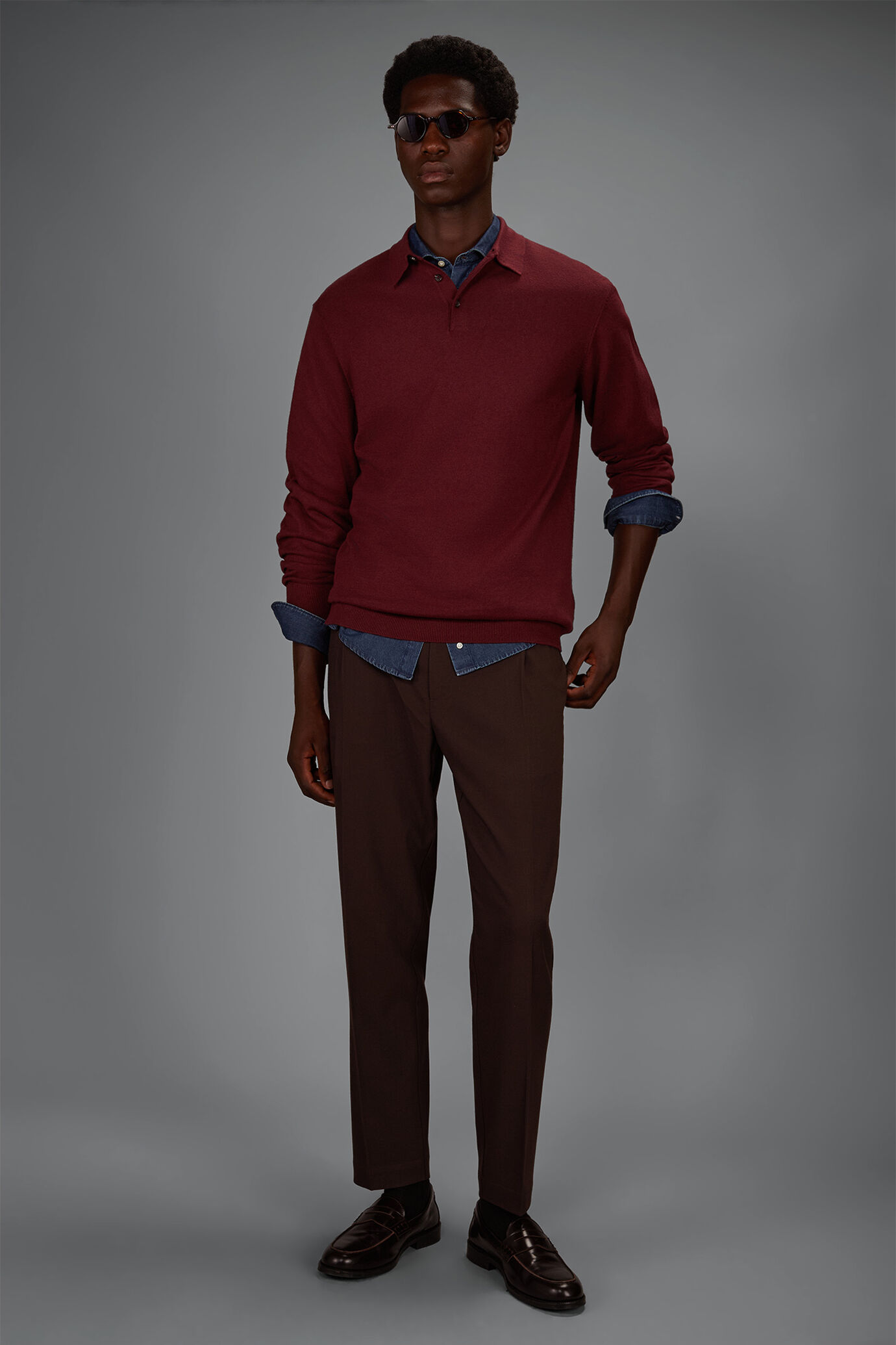 Herren-Polo aus Woll-Baumwollmischung Regular Fit image number 0