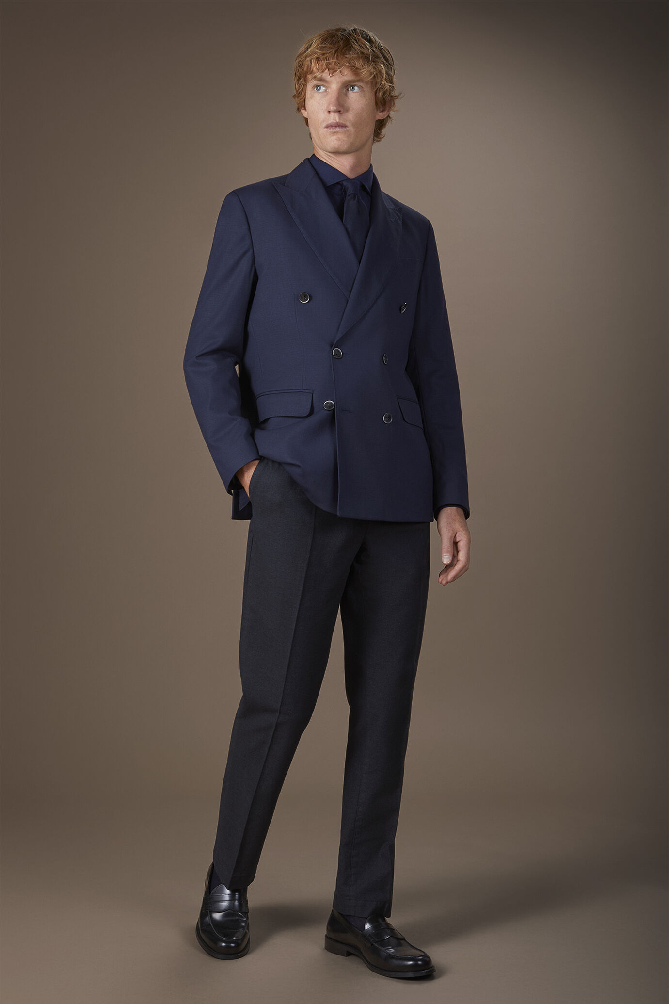 Men's french collar classic shirt image number 1