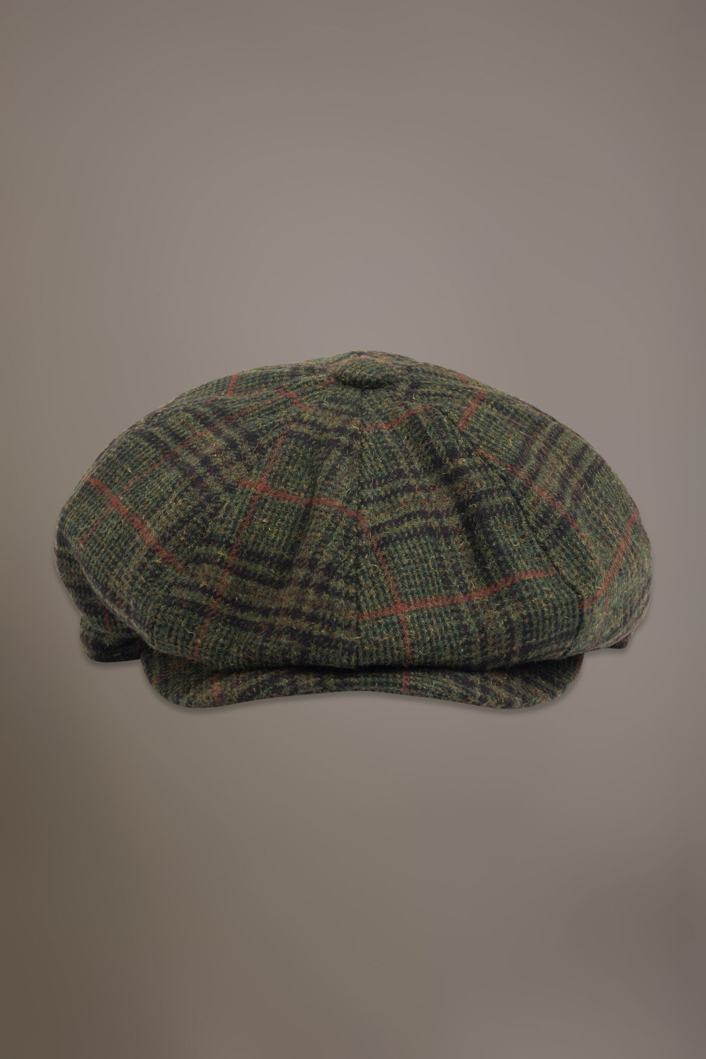 Check design wool blend newsboy hat image number 0