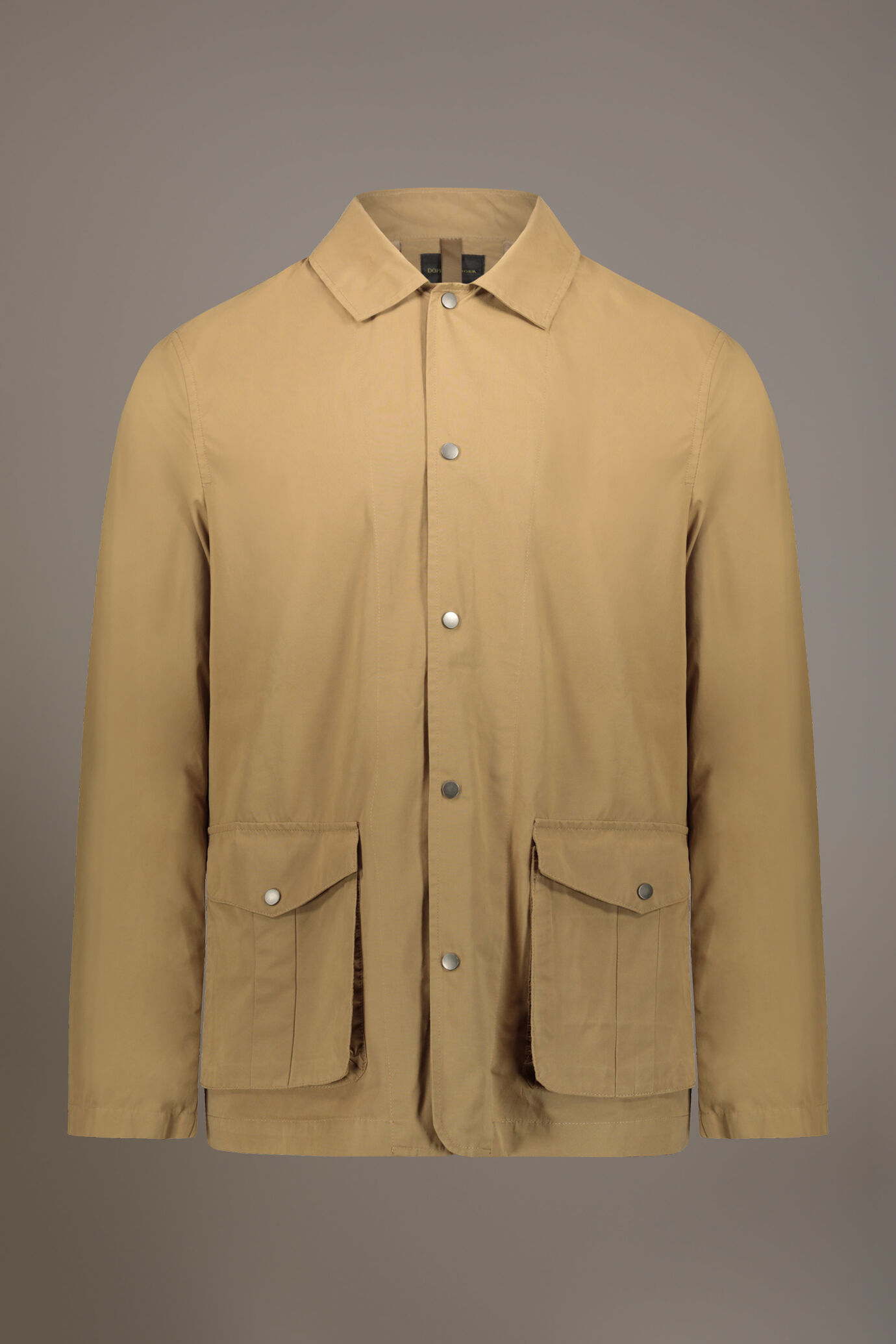 Coated fabric jacket with snaps image number 4