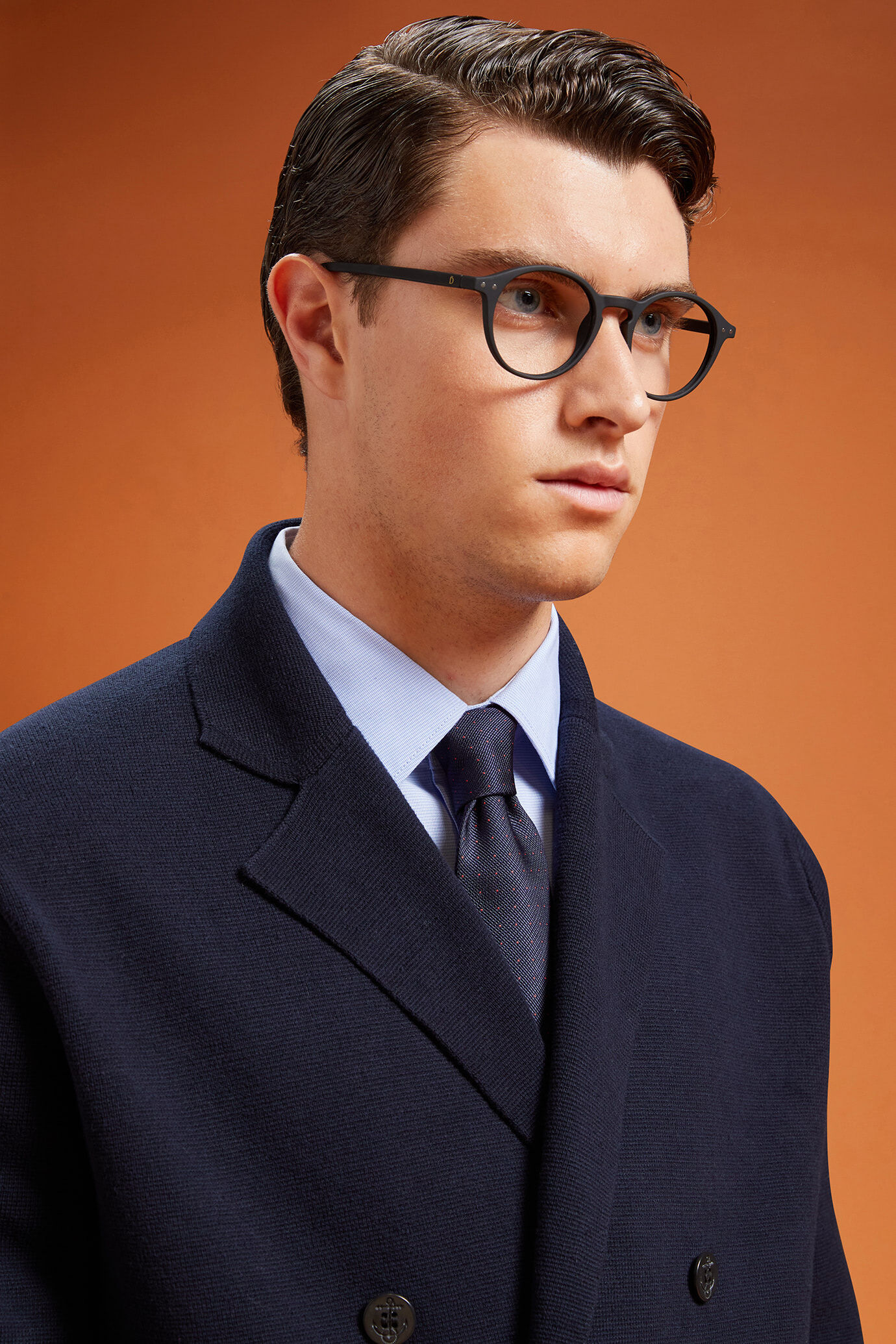 Men's micro polka dot tie in a bamboo blend image number 1
