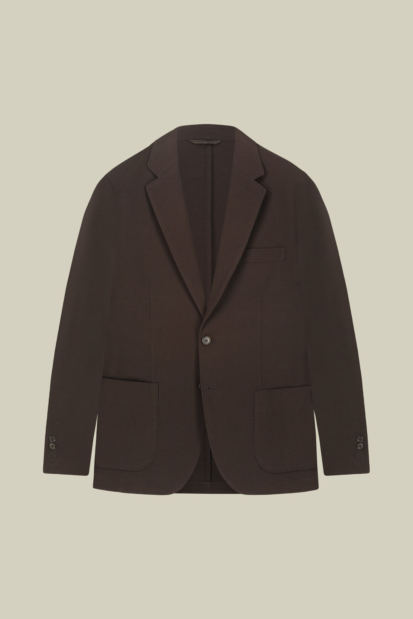 Men&rsquo;s unlined single-breasted jacket in dobby-weave jersey with a regular fit image number 4