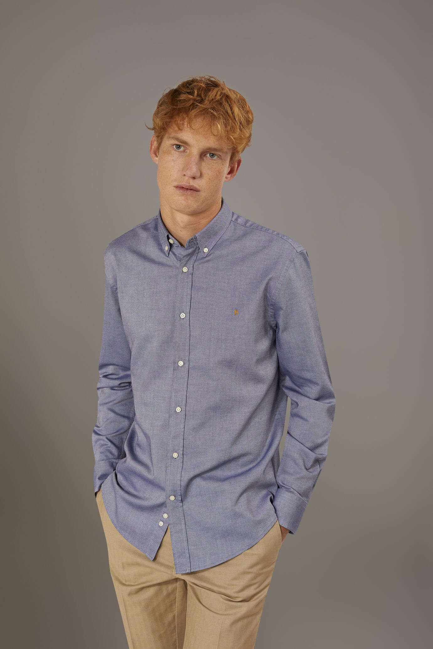 Camicia lavata button down comfort fit tessuto oxford ultra leggero image number 0