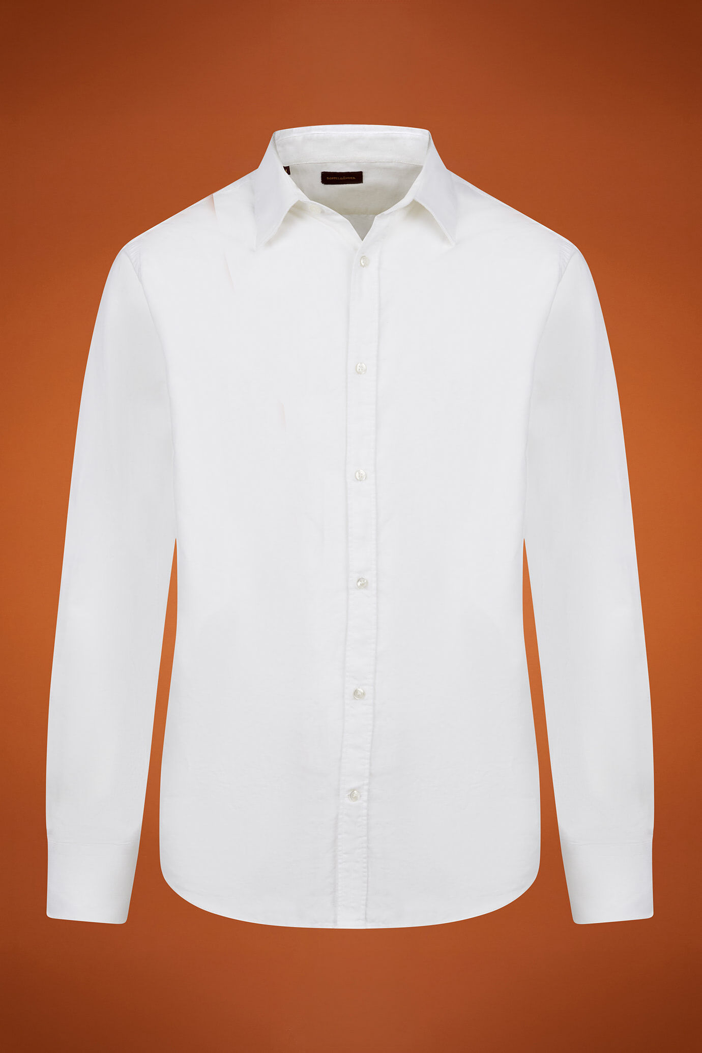 Camicia casual uomo collo classico 100% cotone tessuto velluto 1000 righe tinta unita comfort fit image number 4