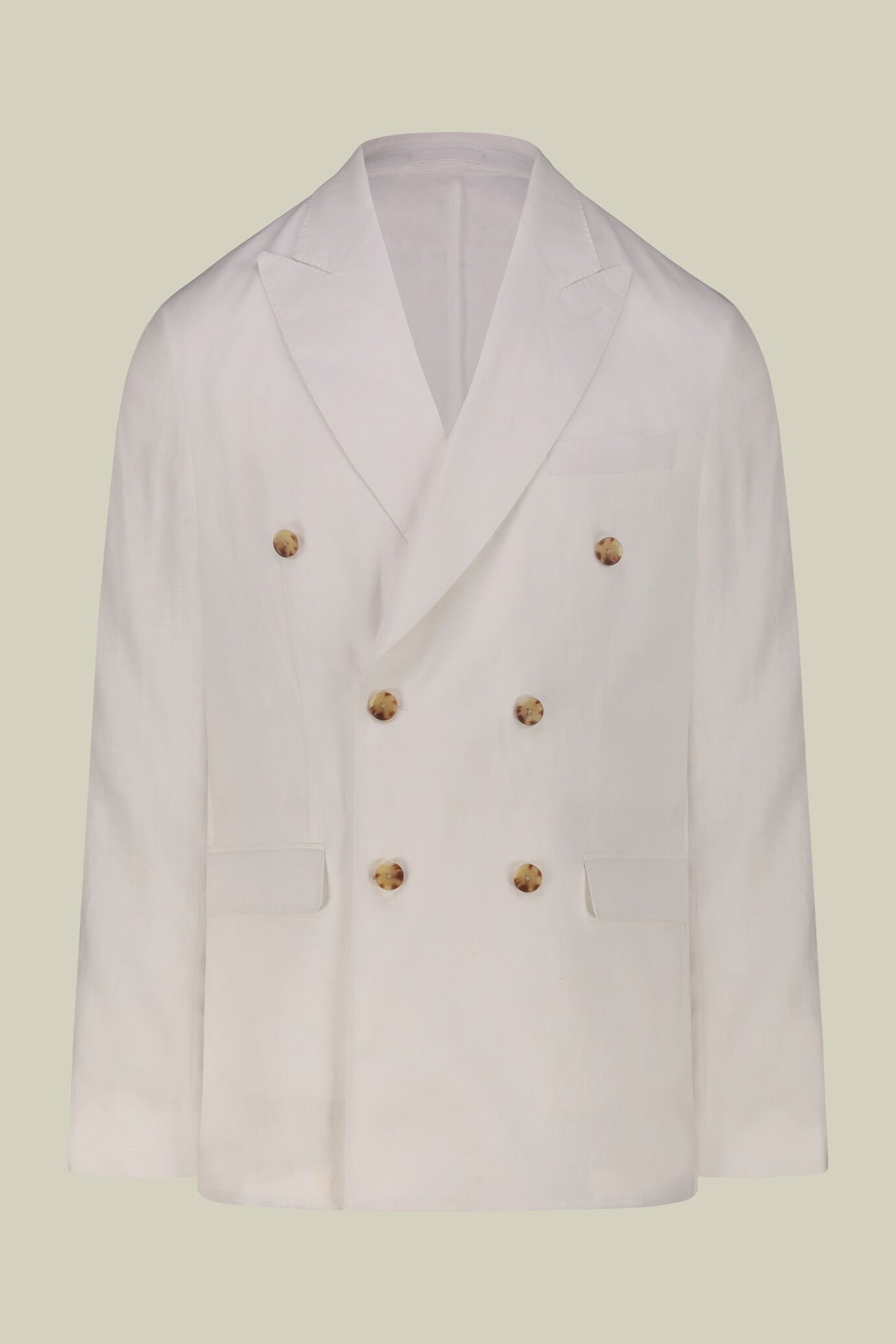 Abito uomo doppiopetto 100% lino regular fit image number 4