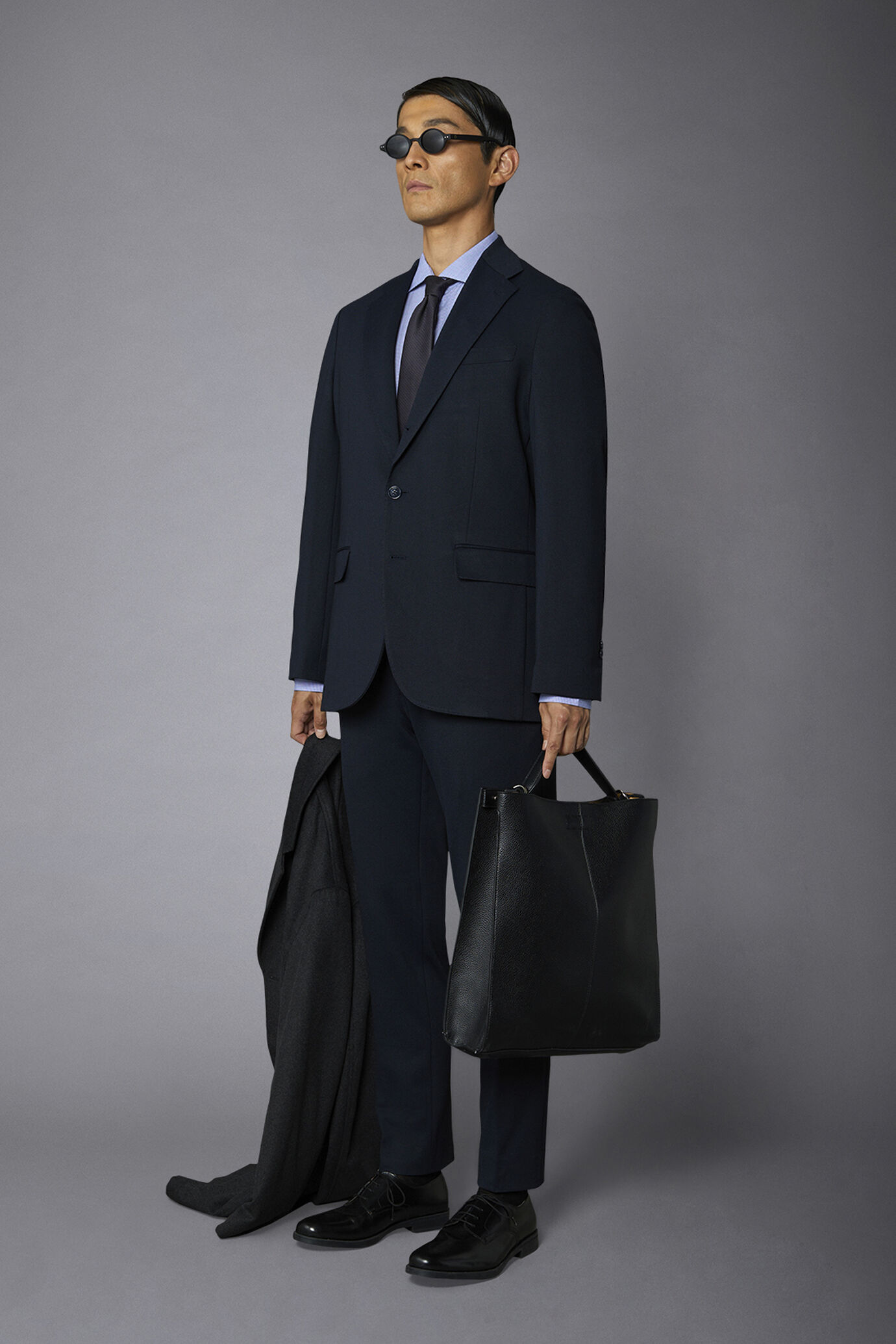 Abito monopetto uomo regular fit tessuto jersey image number 1