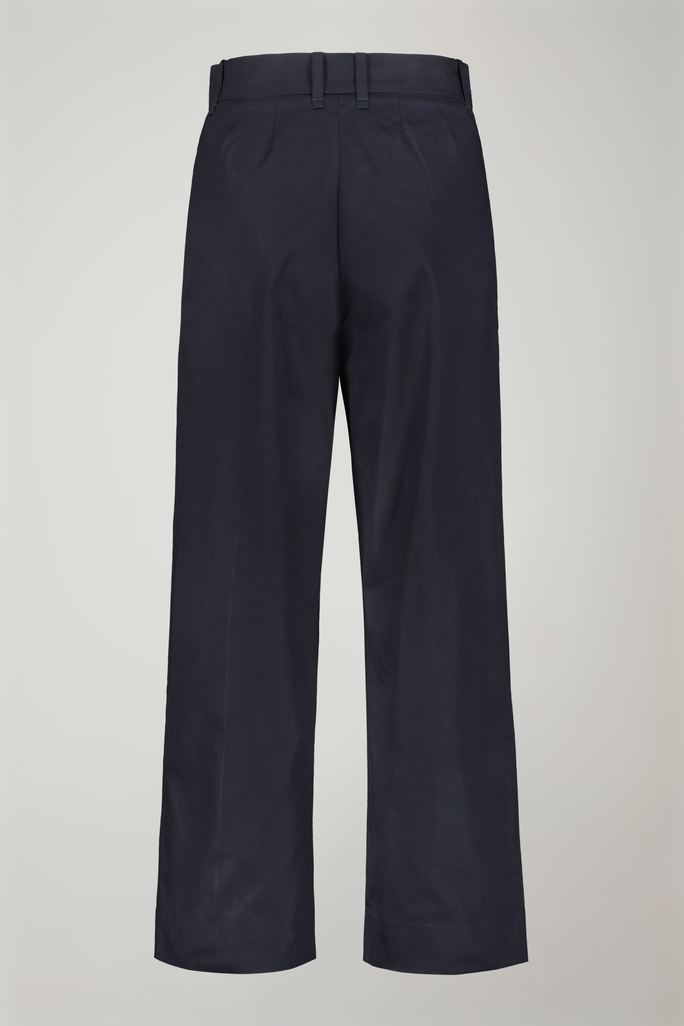 Women’s solid color trousers 100% cotton regular fit image number 5