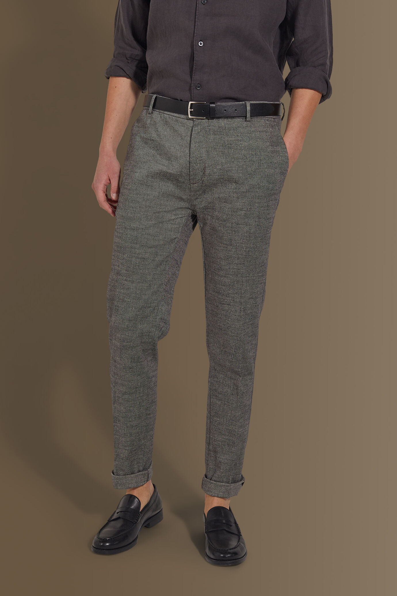Pantalone uomo chino misto Lino image number 1
