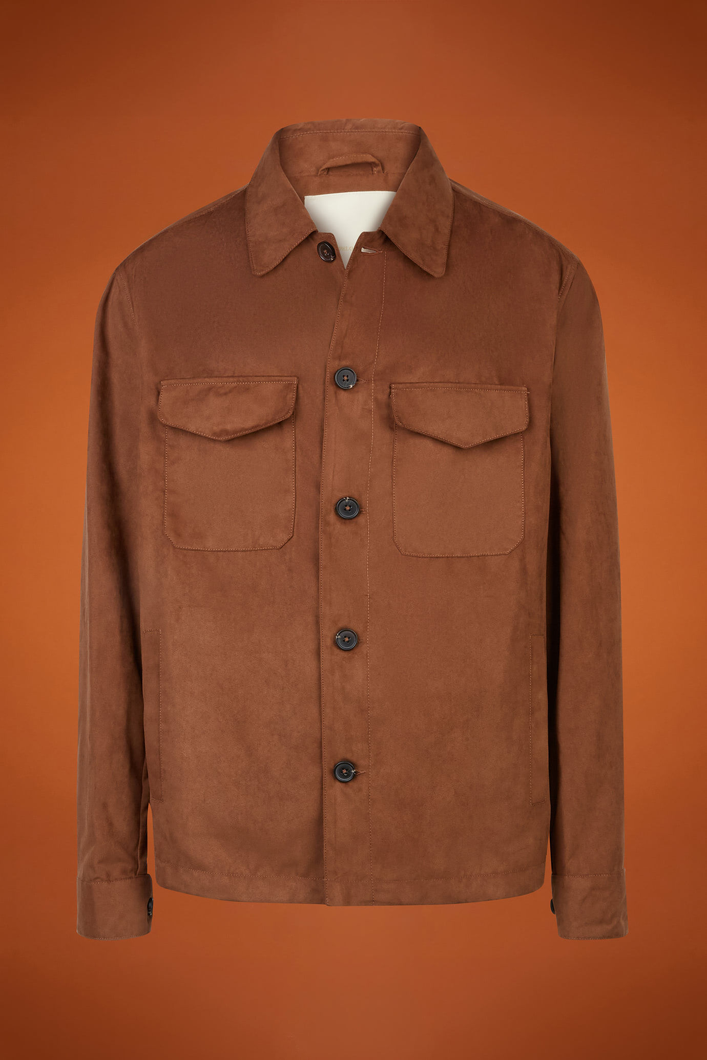 Giubbino uomo con tessuto simil scamosciato regular fit image number 4