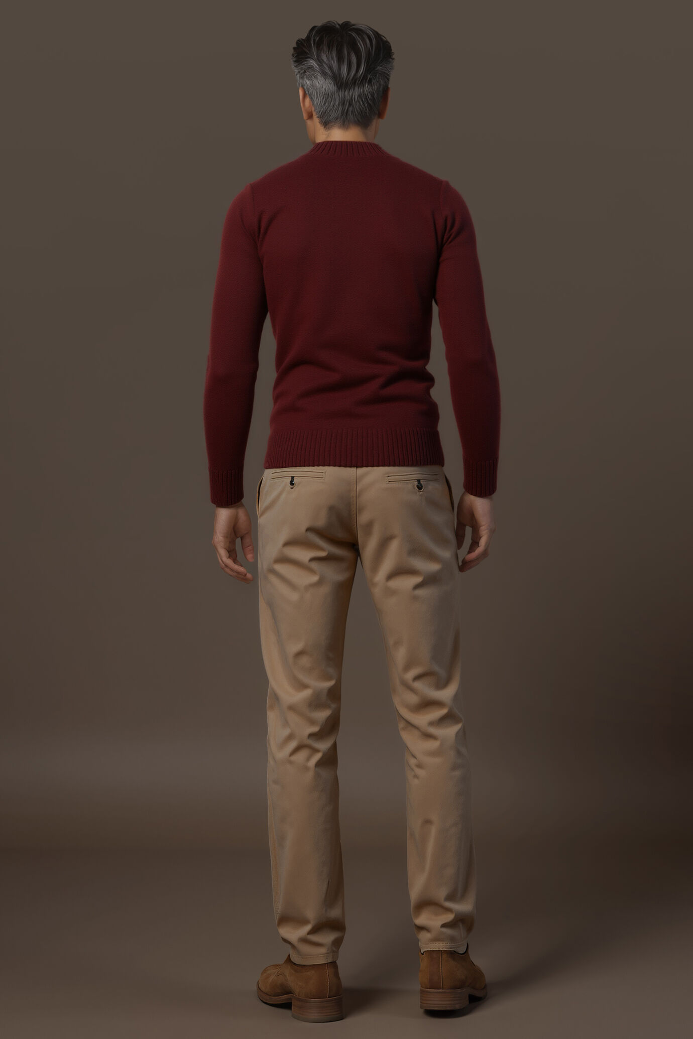 Men's regular fit round neck jumper image number 1