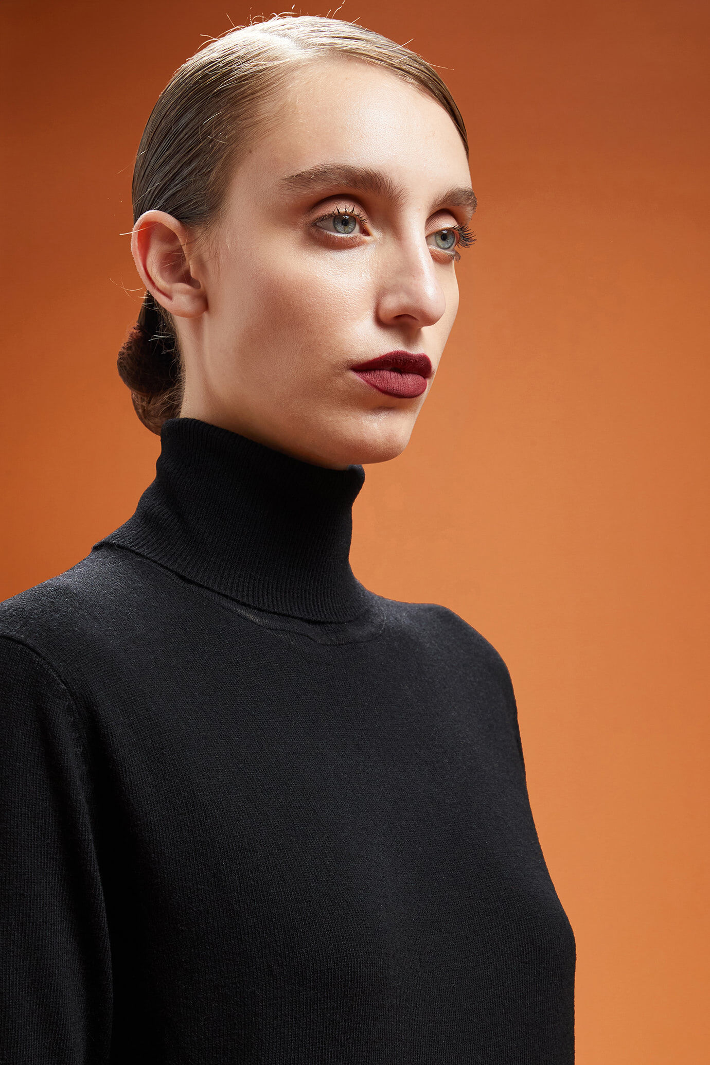 Pull col montant pour femme, coupe classique, en laine et cachemire image number 3