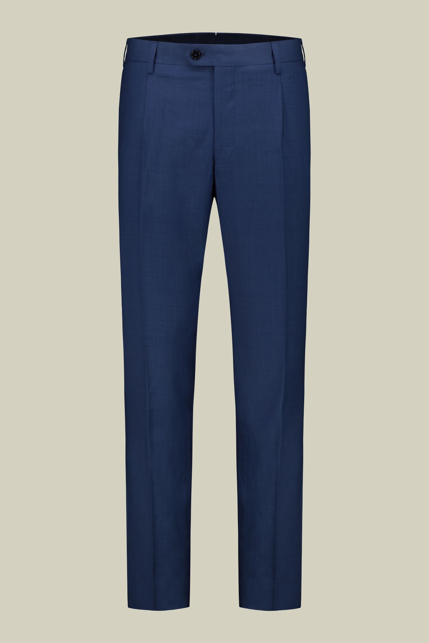 Costume homme droit avec pantalon classique à simple pli, en 100% laine avec construction grisaille image number 6